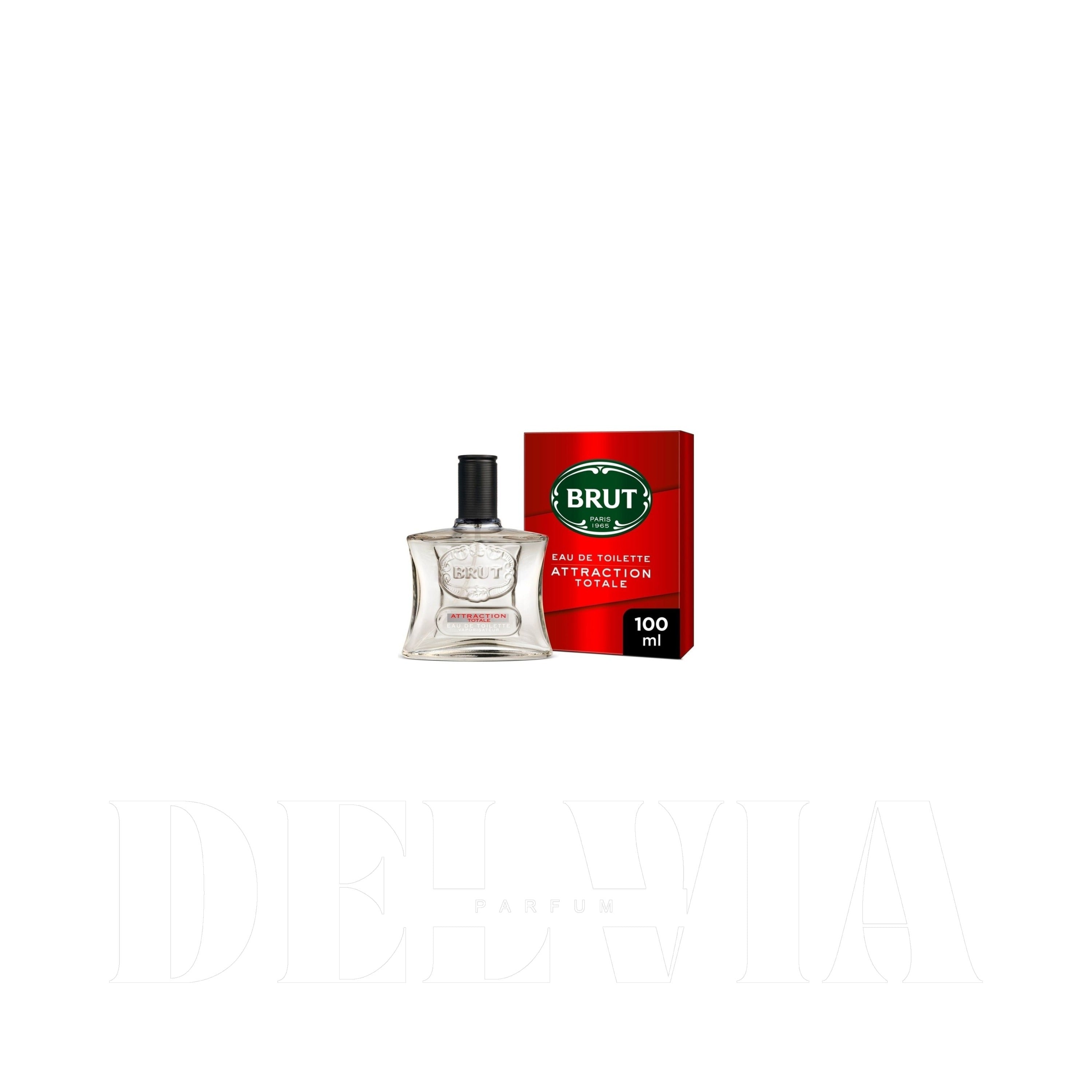 Brut Attraction 8 ml dekant parfüm — kutu ve şişe görseli