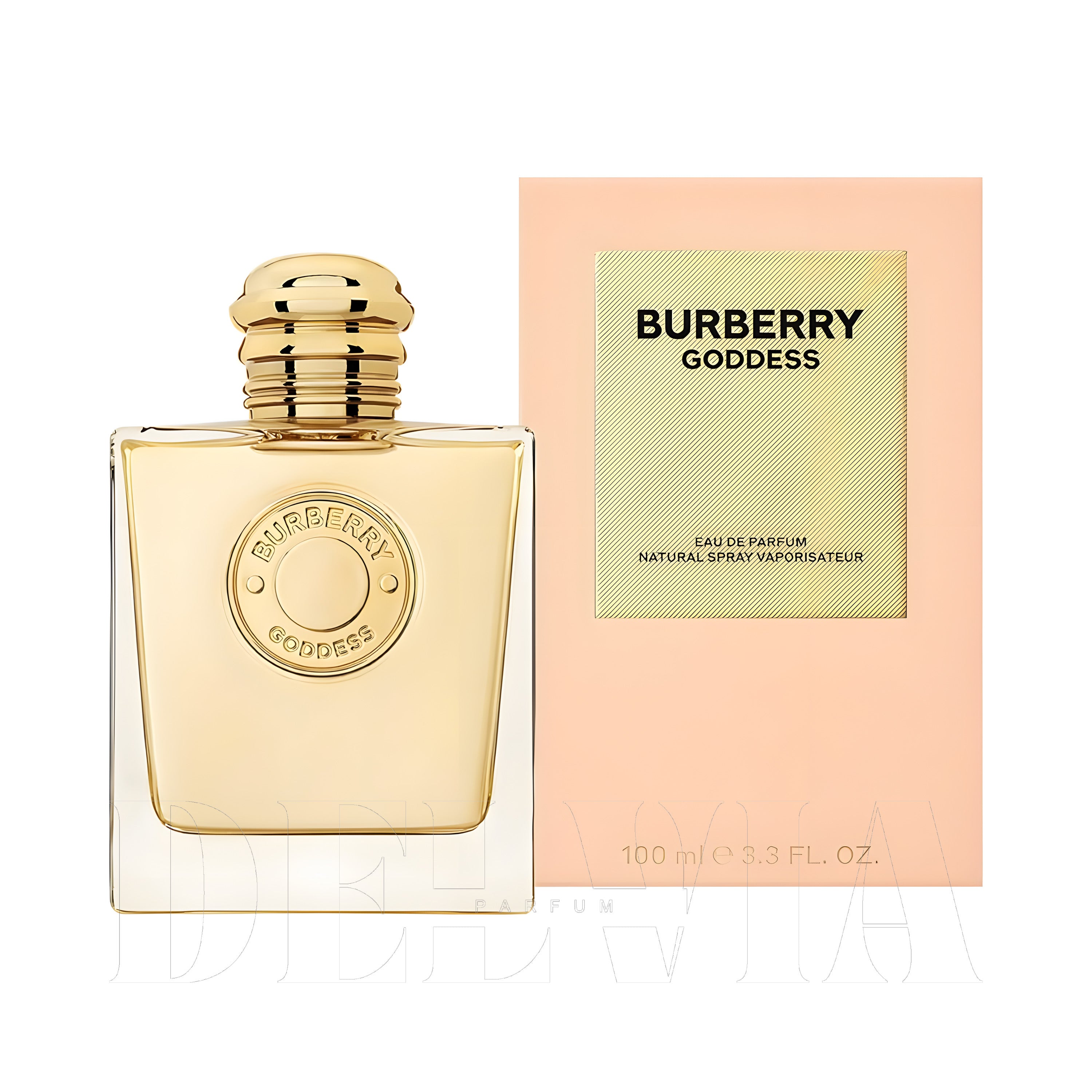 Burberry Goddess 3 ml dekant parfüm — kutu ve şişe görseli