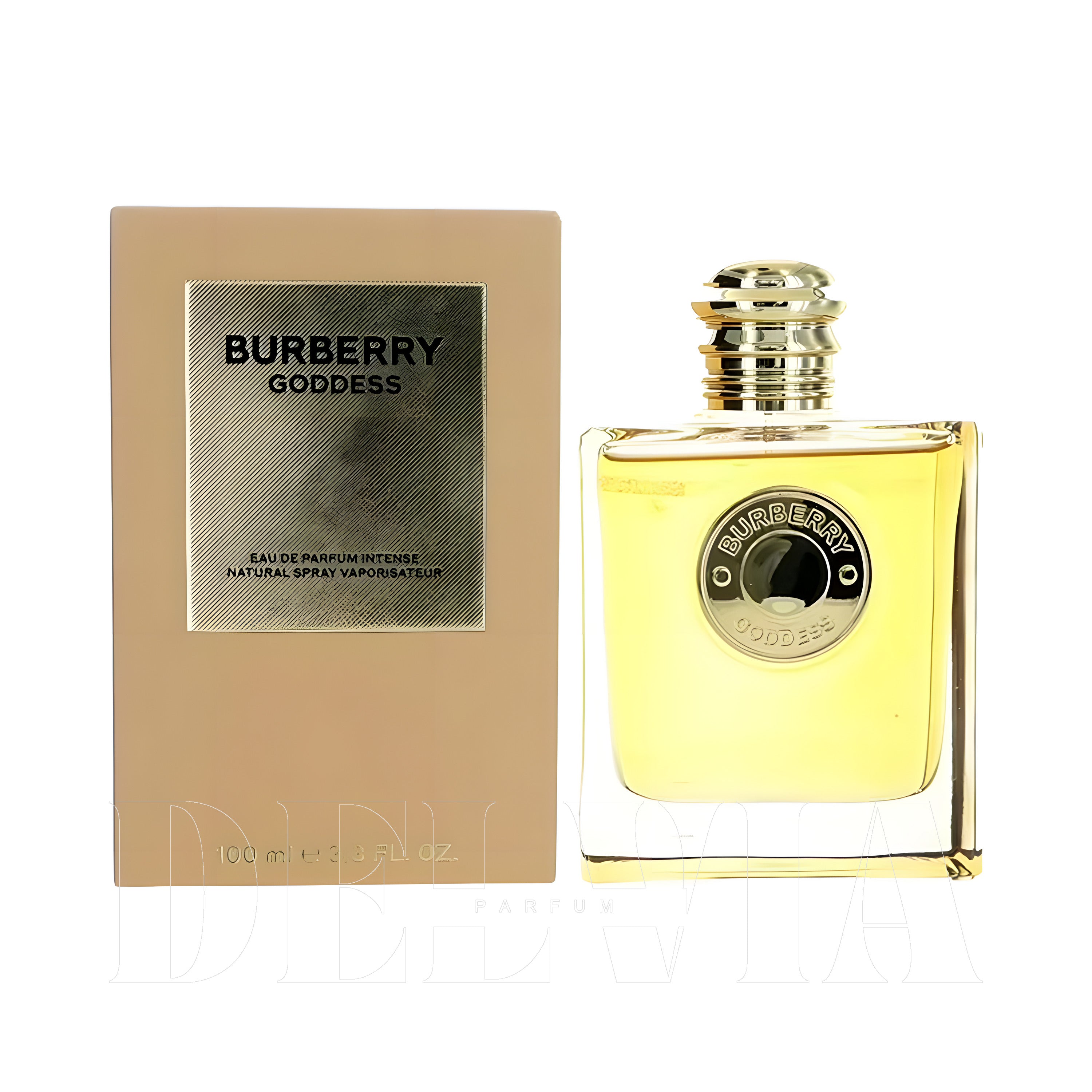 Burberry Goddess Intense 10 ml dekant parfüm — kutu ve şişe görseli