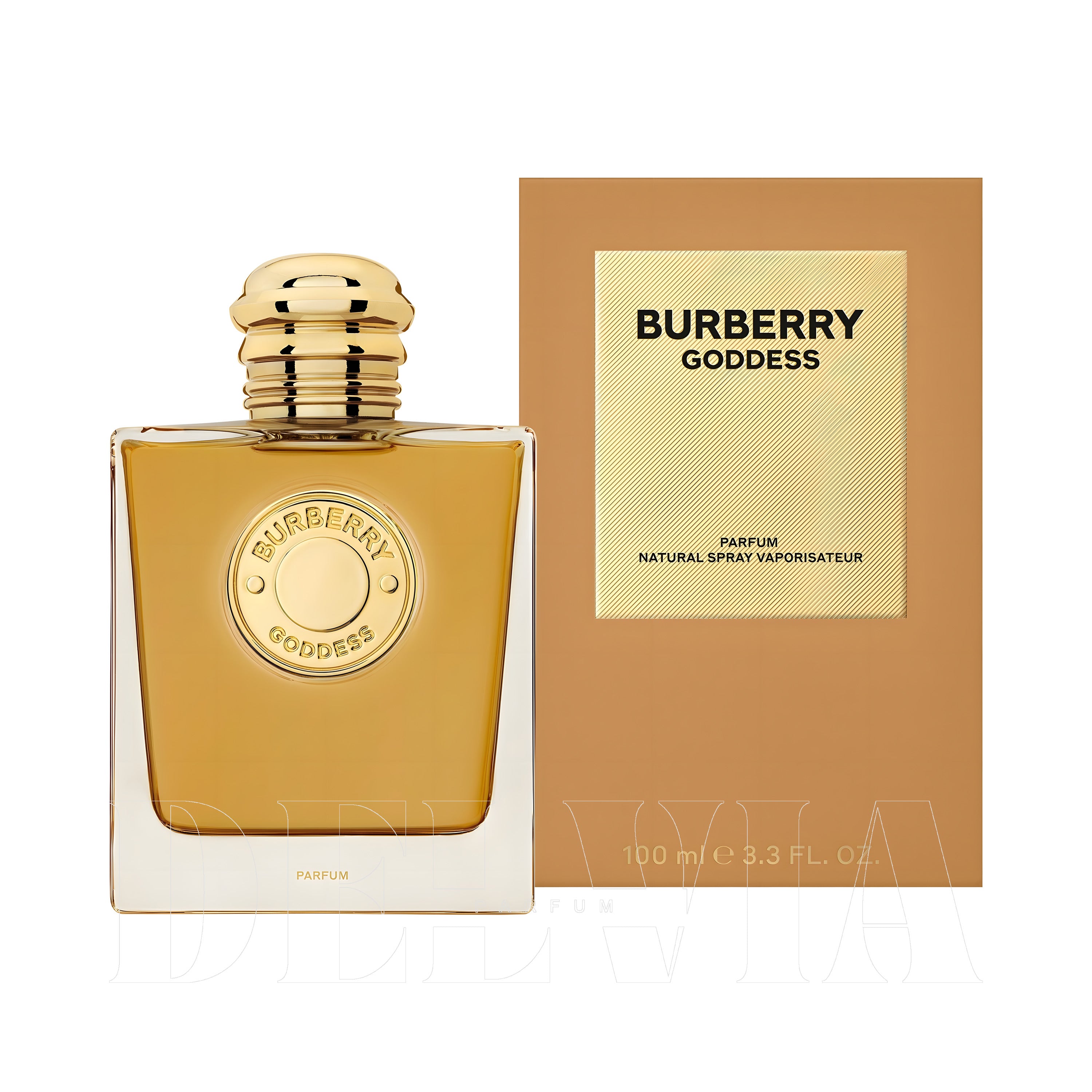 Burberry Goddess Parfum 8 ml dekant parfüm — kutu ve şişe görseli