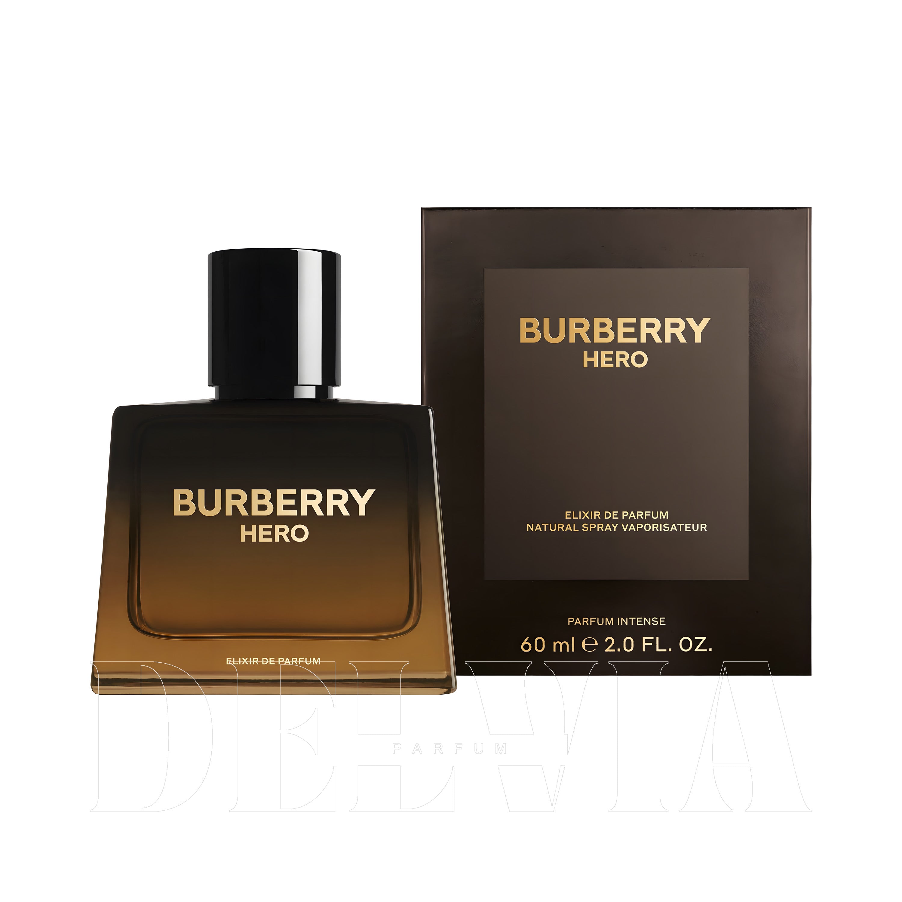 Burberry Hero Elixir De Parfum 2 ml dekant parfüm — kutu ve şişe görseli