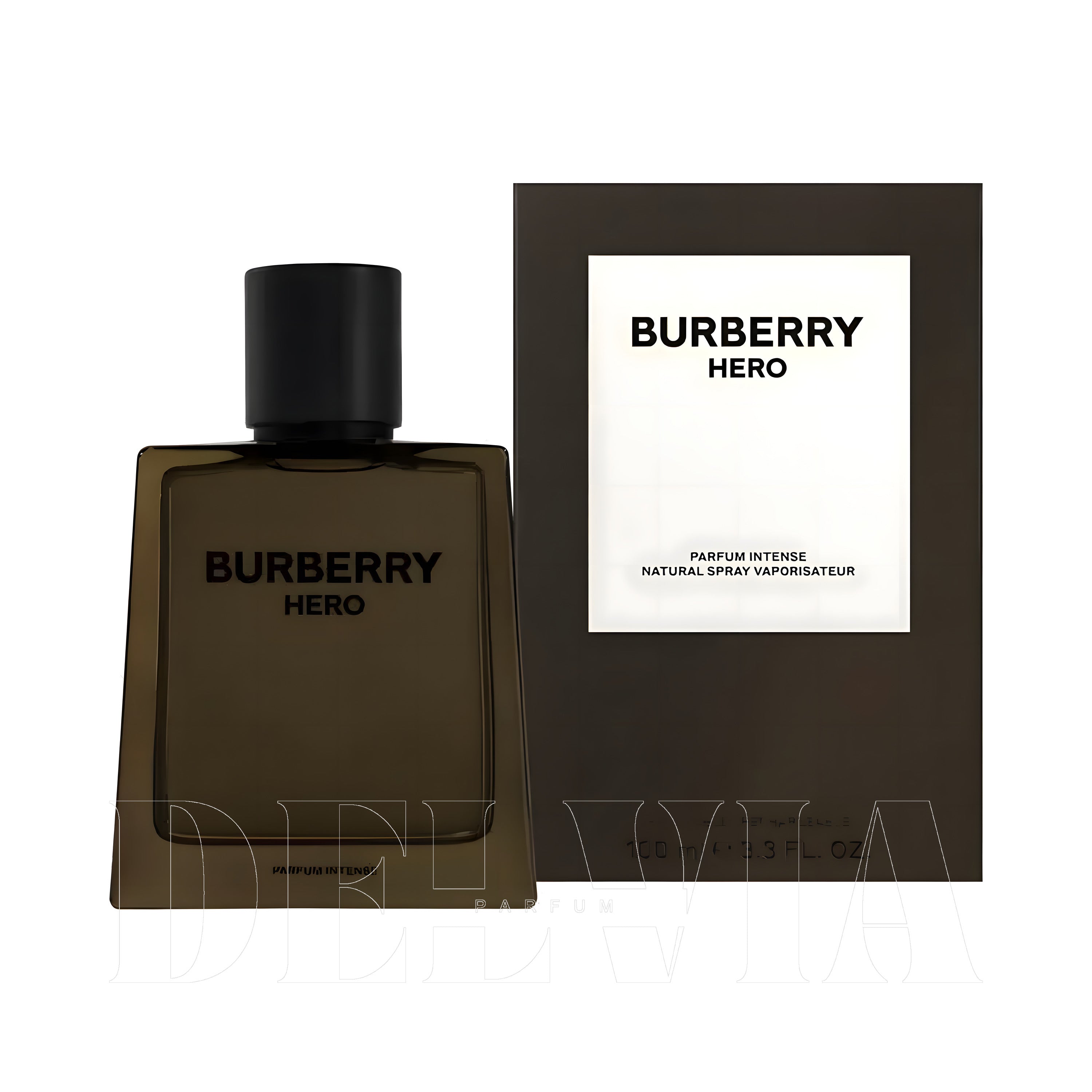 Burberry Hero Intense 5 ml dekant parfüm — kutu ve şişe görseli