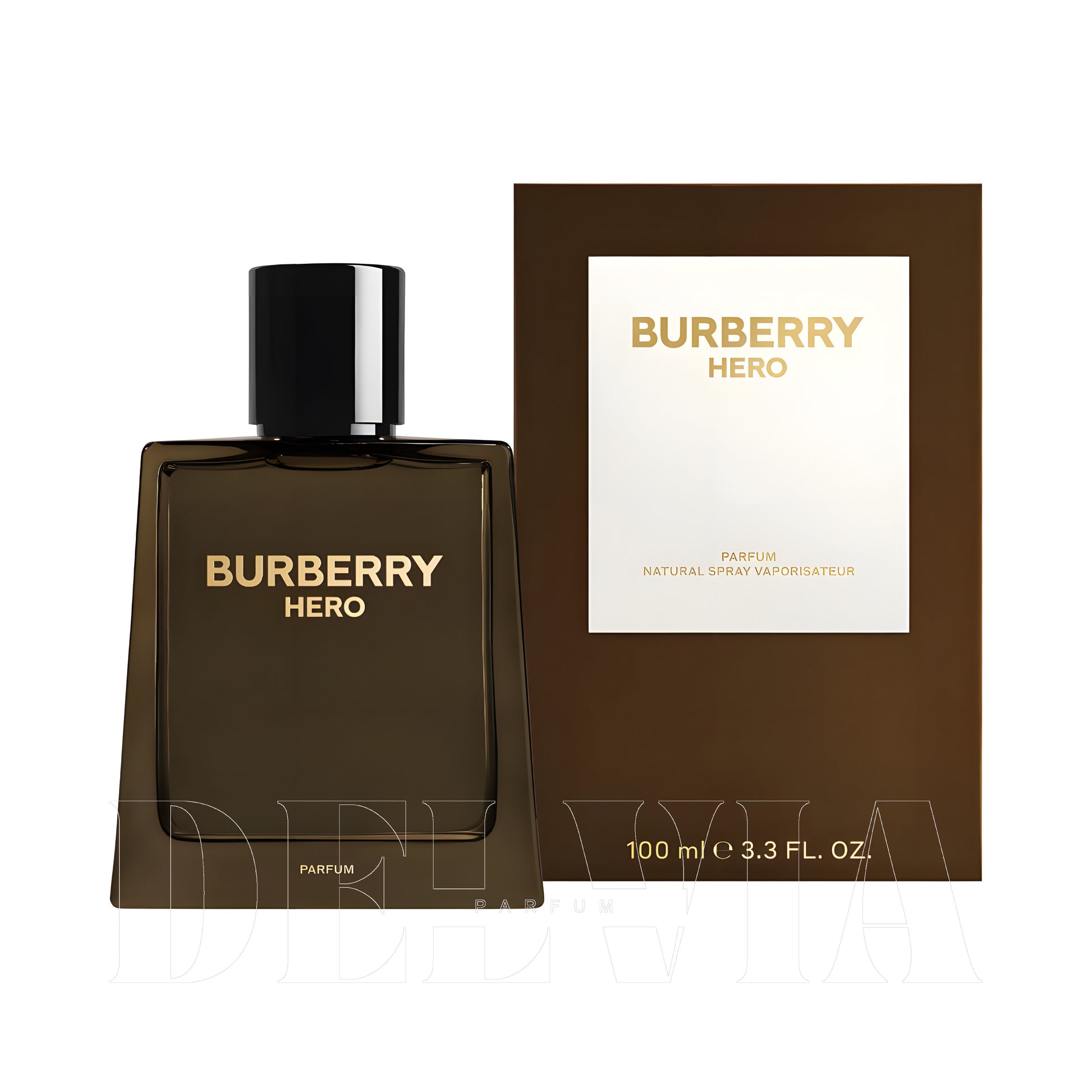 Burberry Hero Parfum 10 ml dekant parfüm — kutu ve şişe görseli