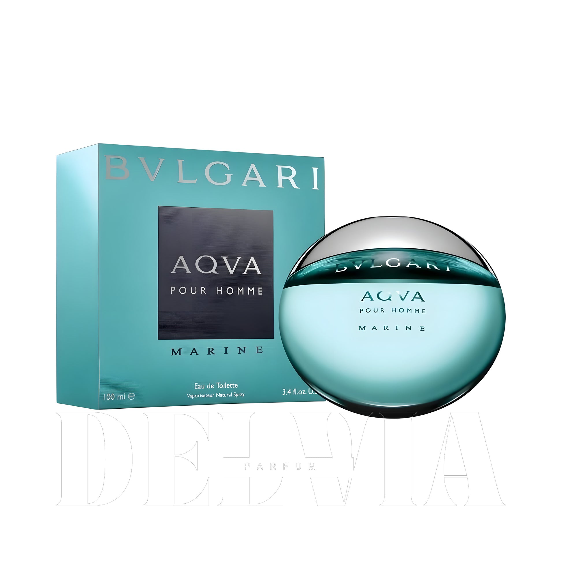 Bvlgari Aqva 8 ml dekant parfüm — kutu ve şişe görseli