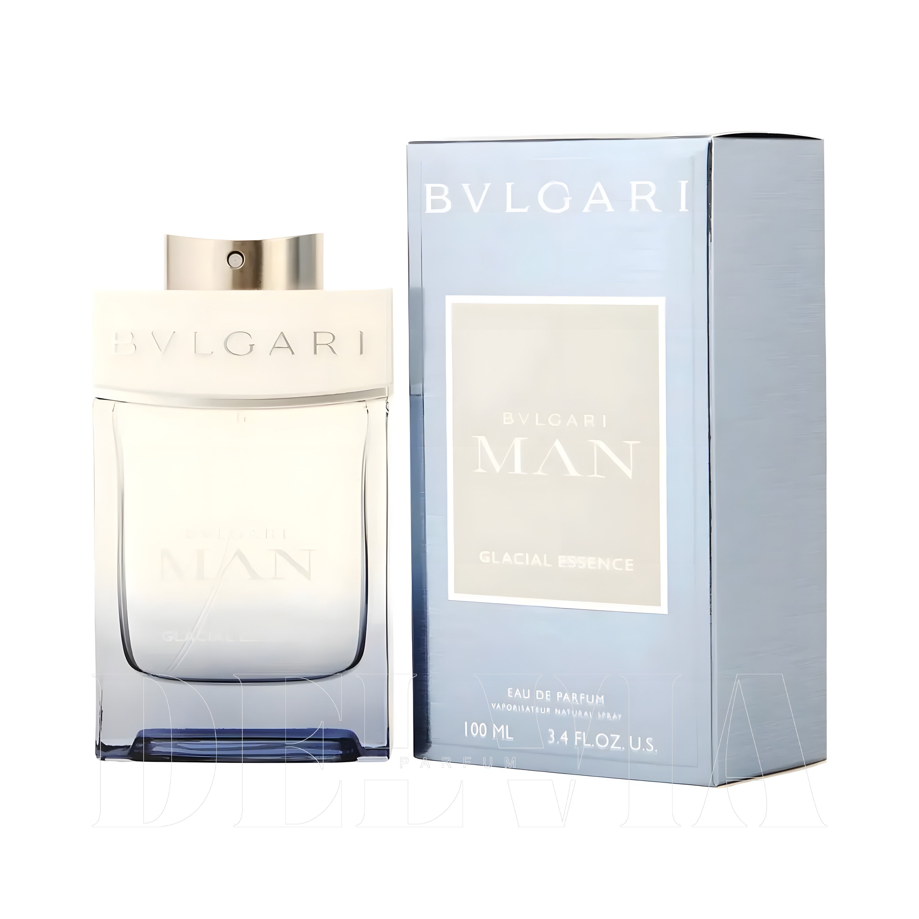 Bvlgari Glacial Essence 8 ml dekant parfüm — kutu ve şişe görseli