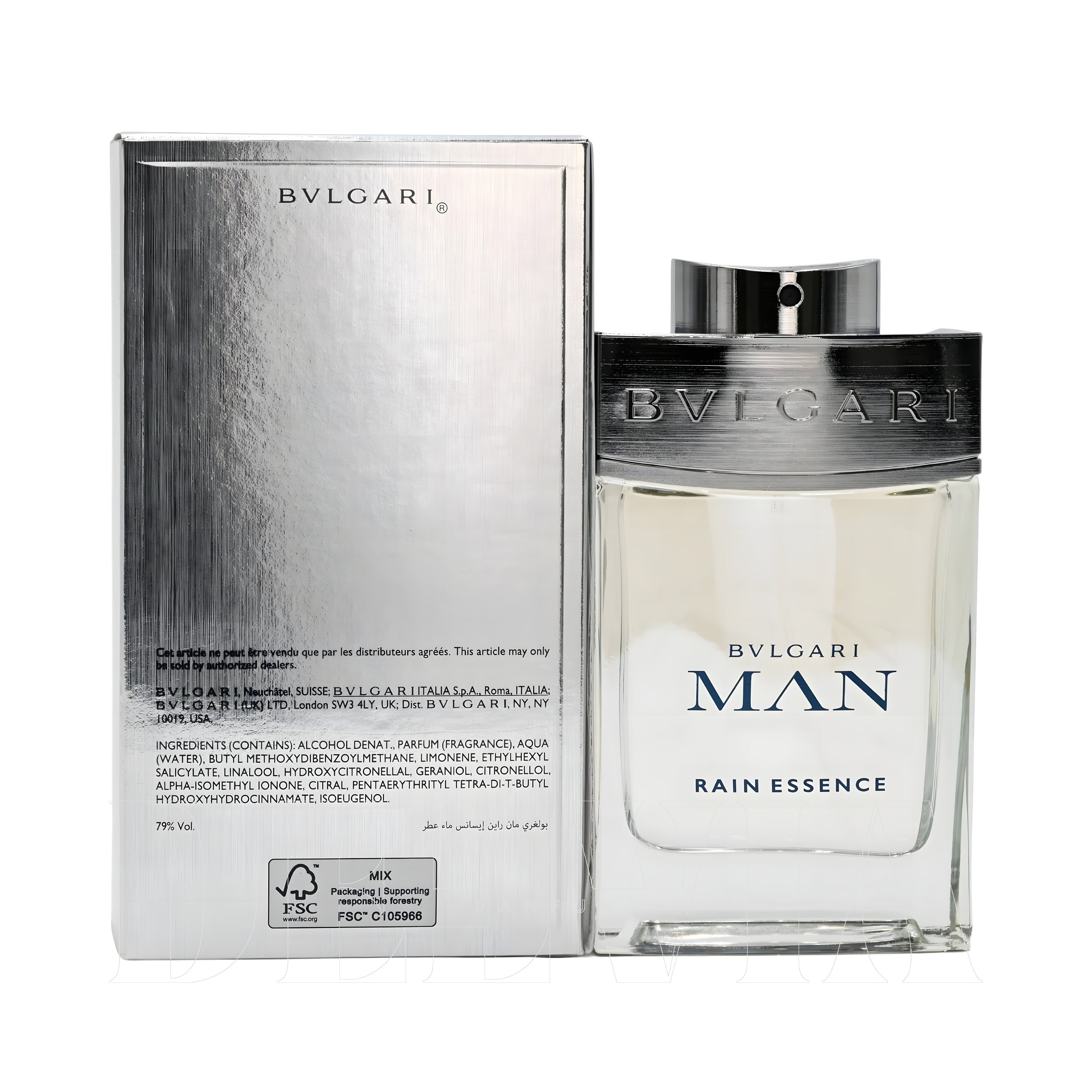Bvlgari Man Rain Essence Oda Kokusu — kutu ve şişe görseli