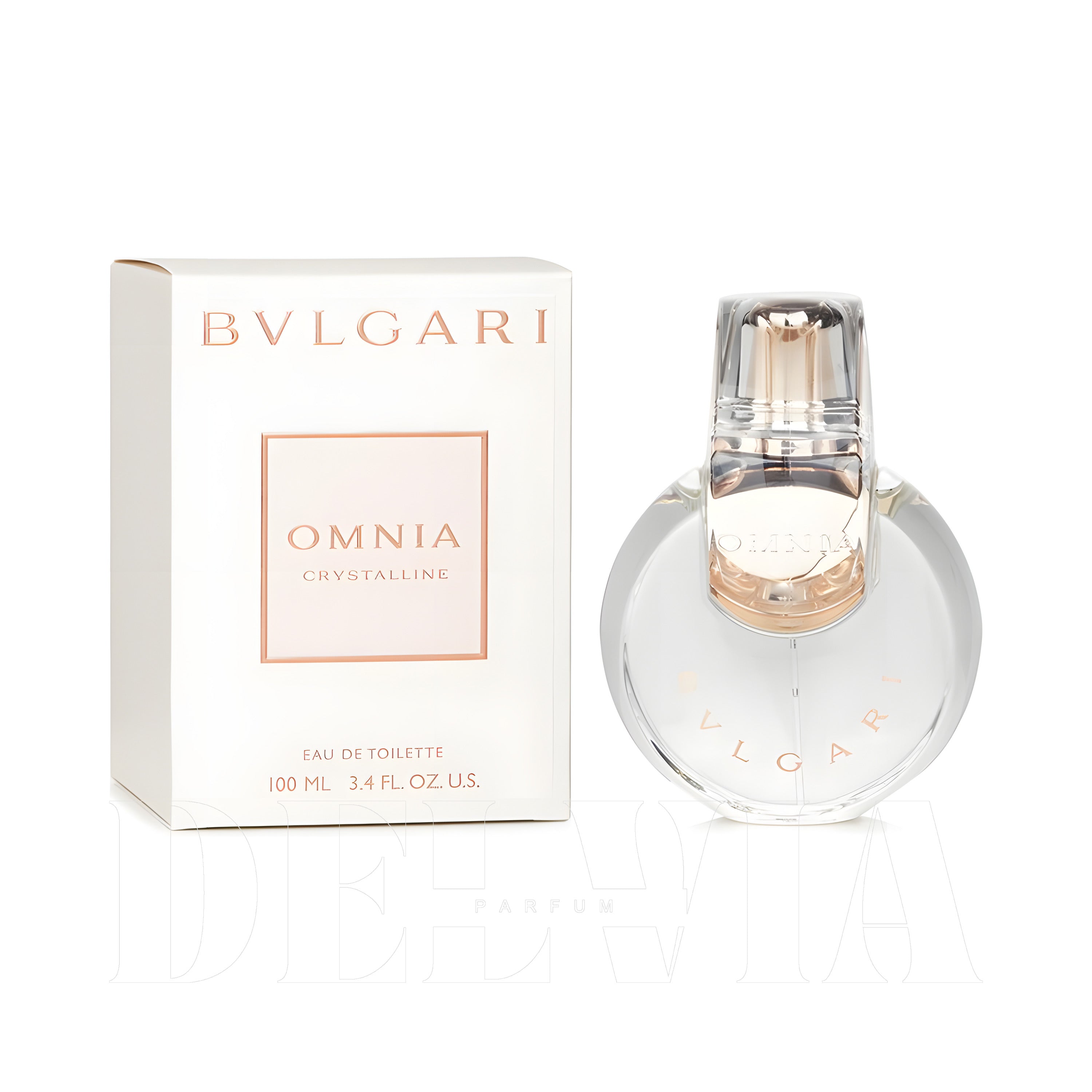 Bvlgari Omnia Crystalline 1 ml dekant parfüm — kutu ve şişe görseli