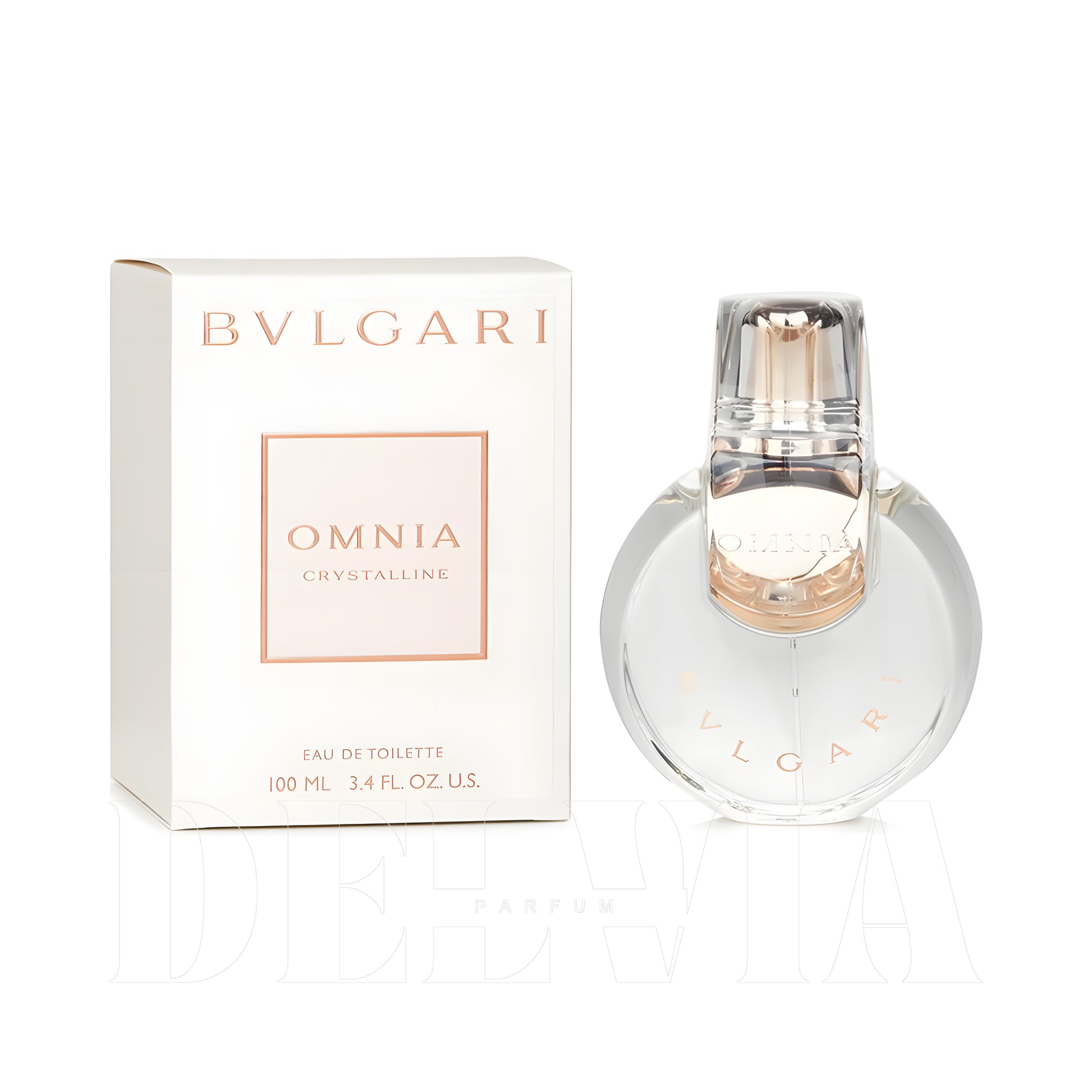 Bvlgari Omnia Crystalline 10 ml dekant parfüm — kutu ve şişe görseli