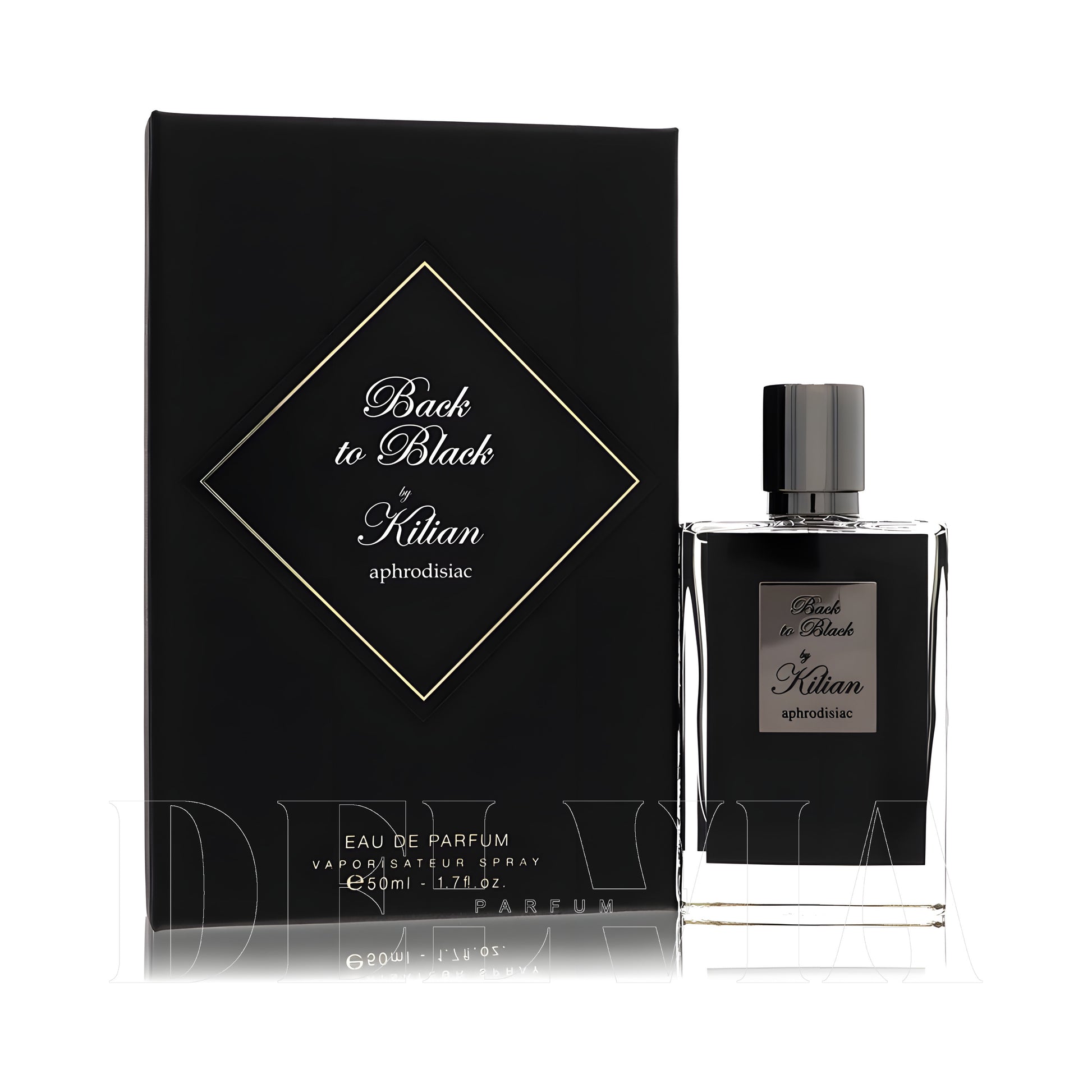 By Kilian Back To Black Aphrodisiac Katı Parfum — kutu ve şişe görseli