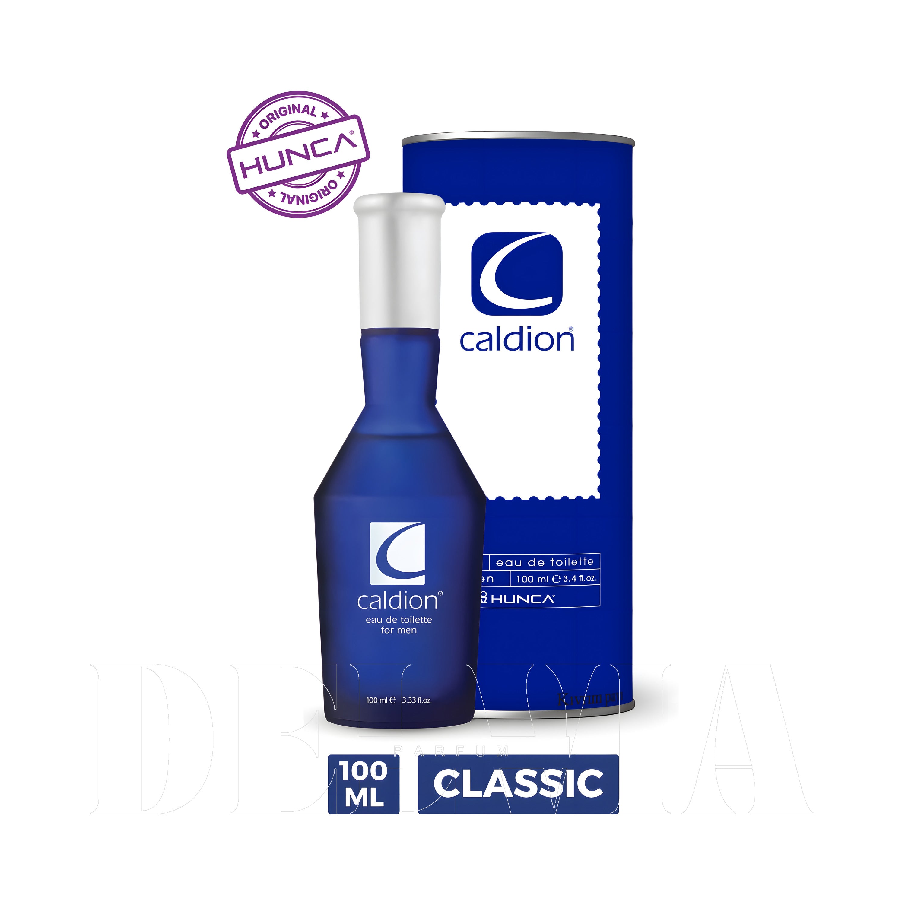 Caldion Classic Erkek 3 ml dekant parfüm — kutu ve şişe görseli