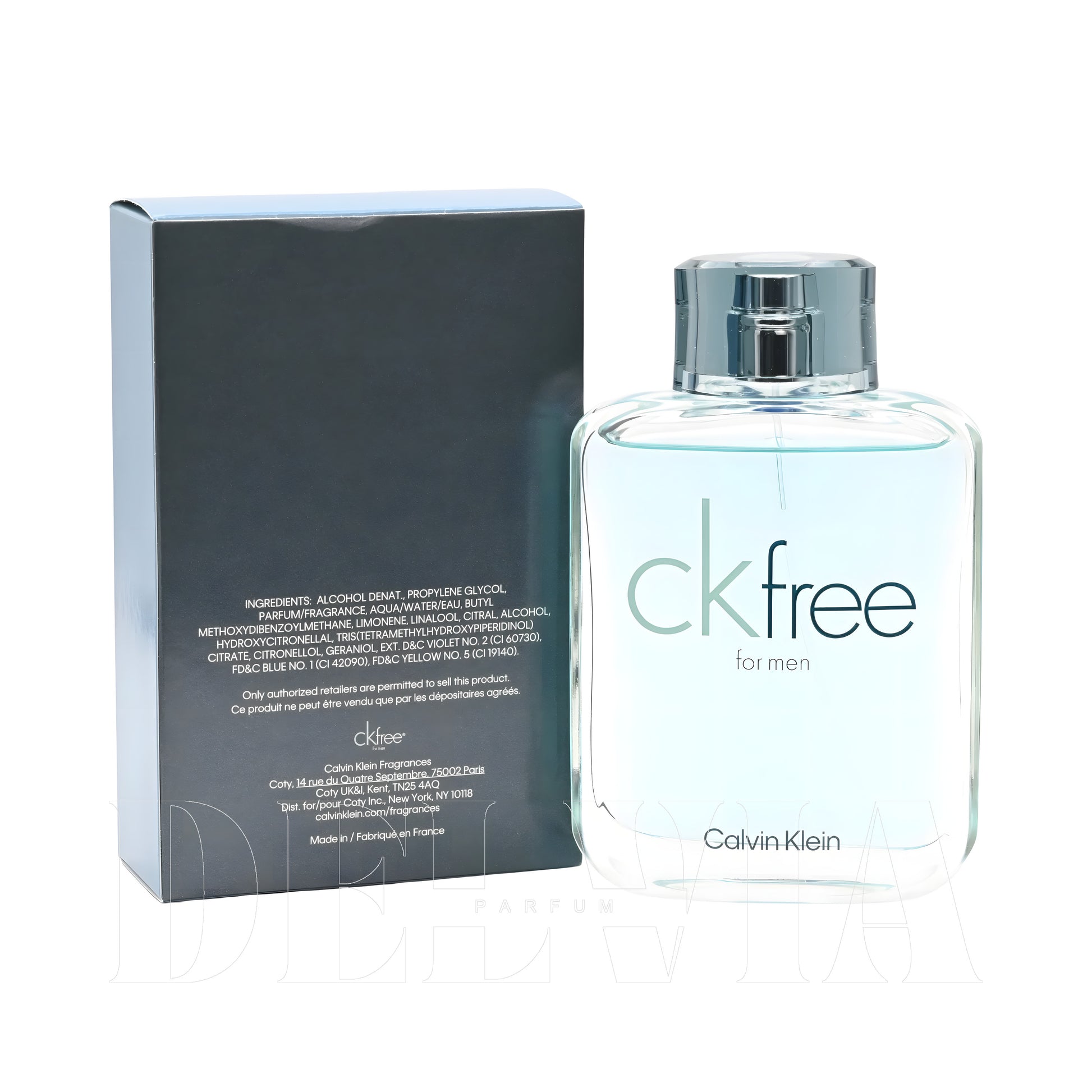 Calvin Klein Ck Free 2 ml dekant parfüm — kutu ve şişe görseli