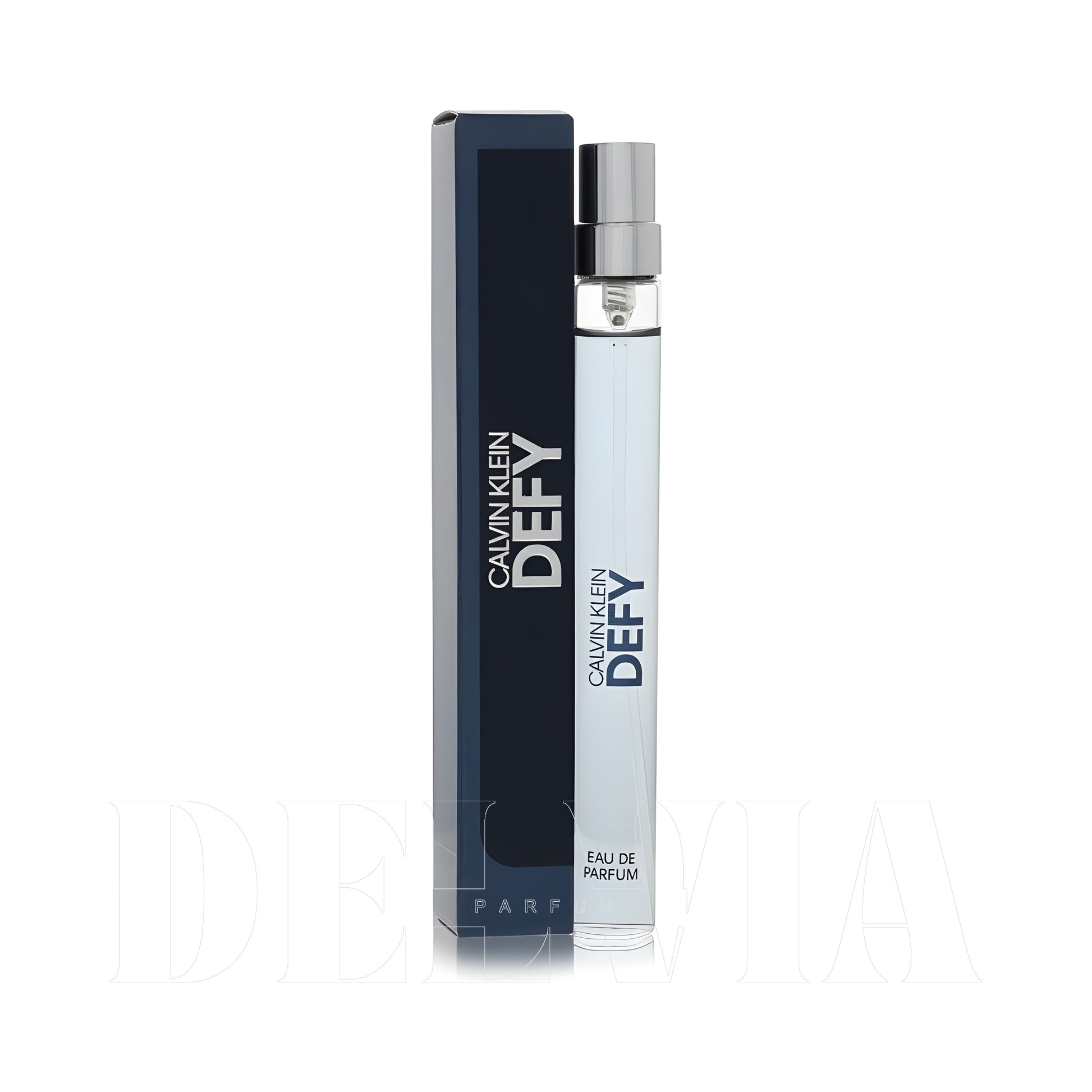 Calvin Klein Defy 1 ml dekant parfüm — kutu ve şişe görseli