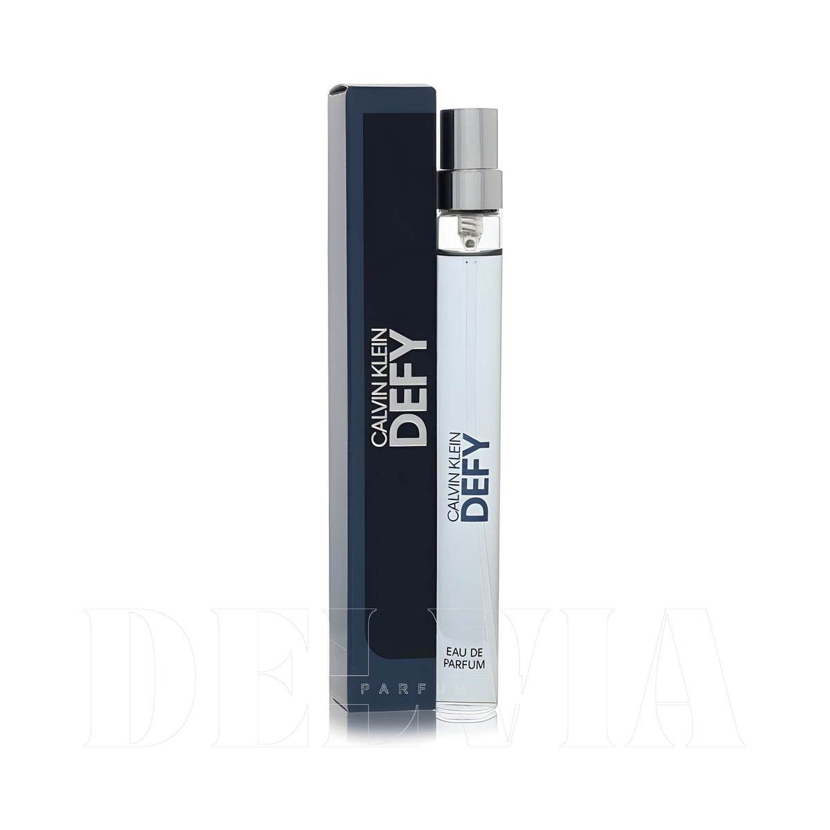 Calvin Klein Defy 2 ml dekant parfüm — kutu ve şişe görseli