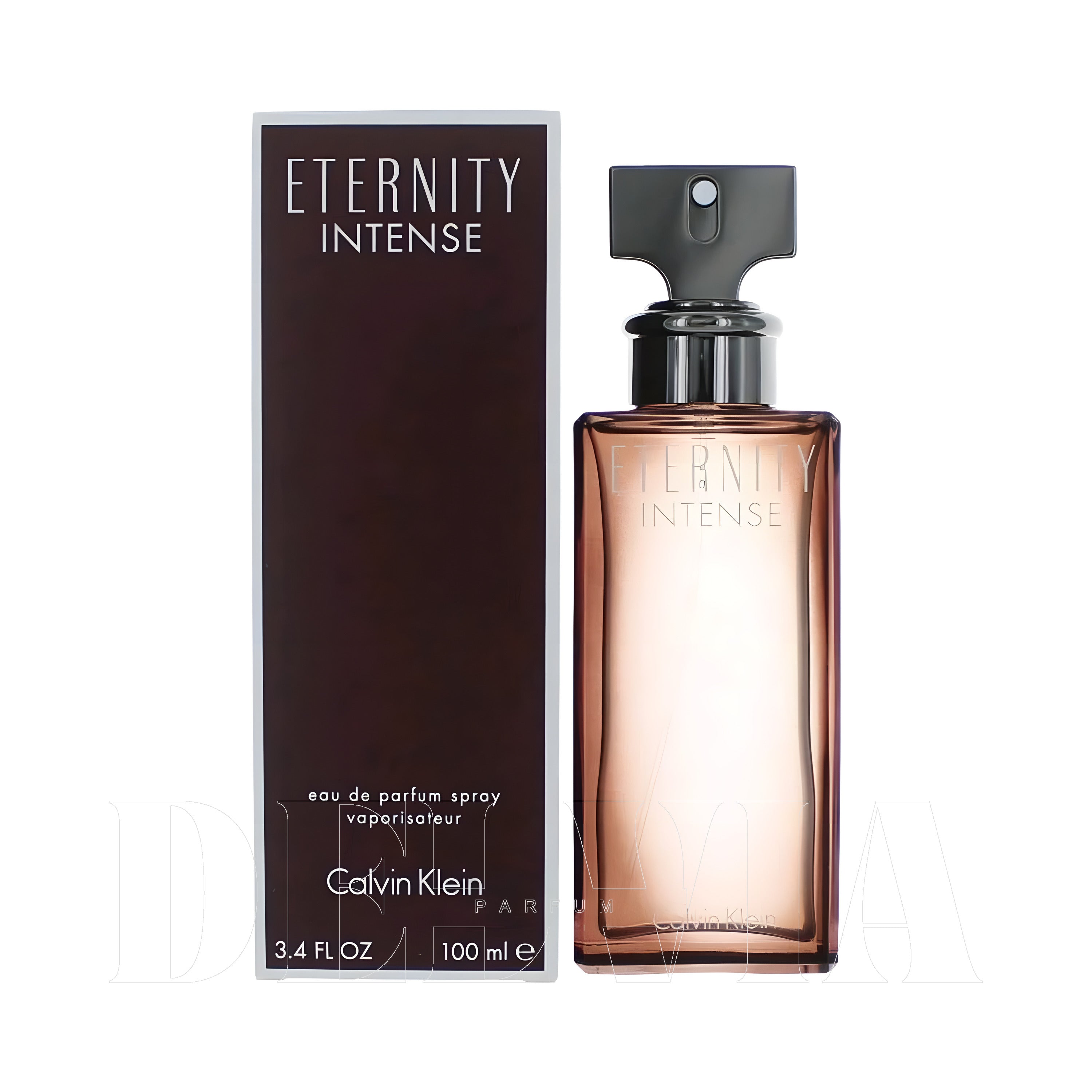 Calvin Klein Eternity Intense 8 ml dekant parfüm — kutu ve şişe görseli