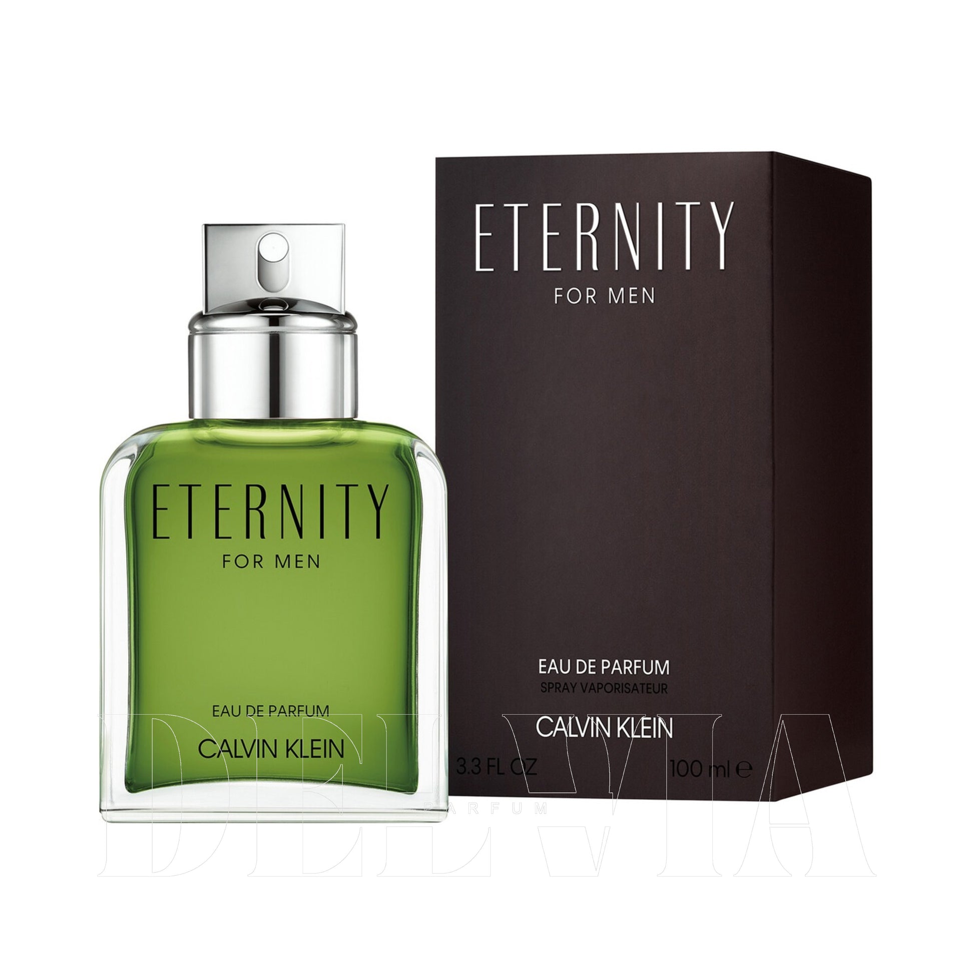 Calvin Klein Eternity Man 8 ml dekant parfüm — kutu ve şişe görseli