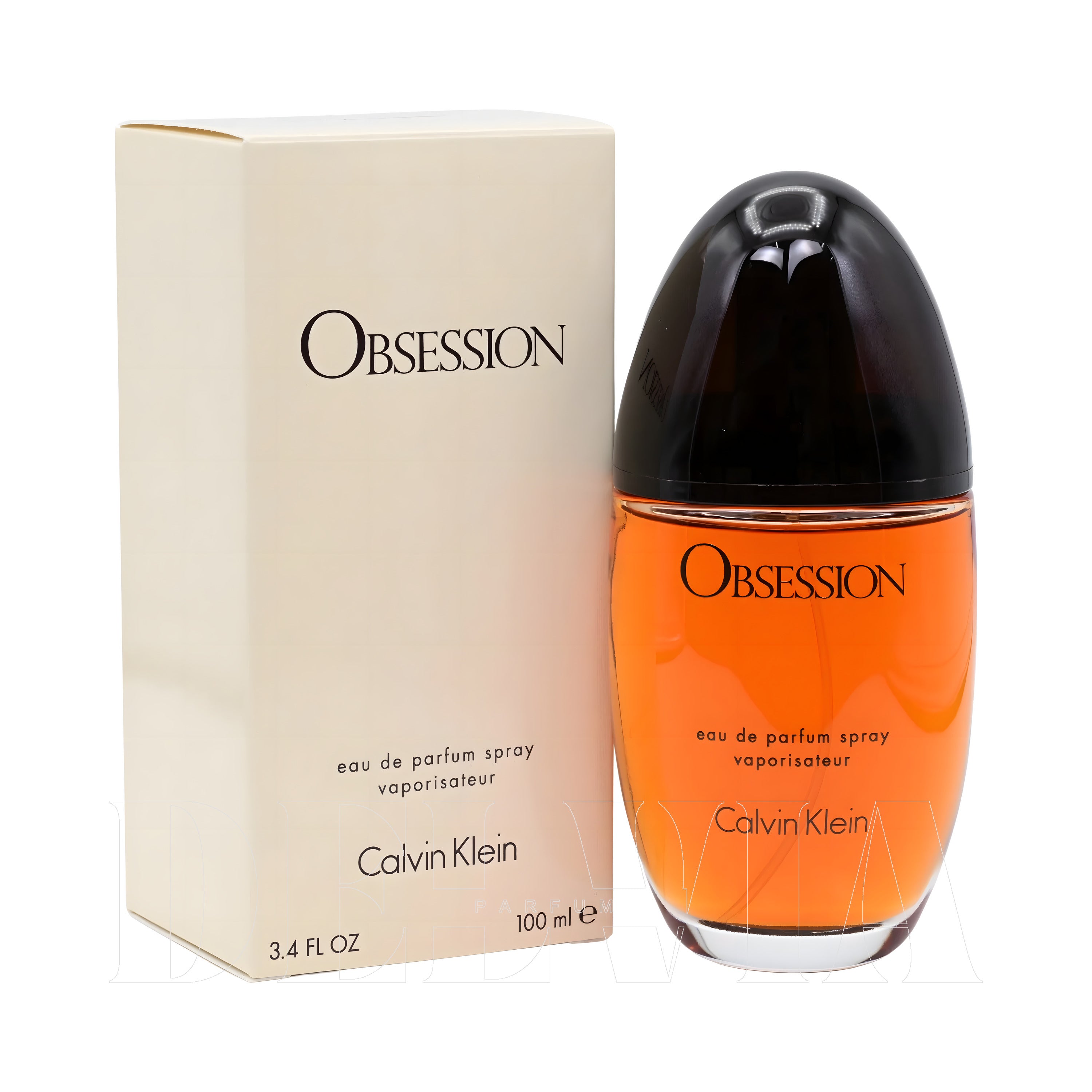 Calvin Klein Obsession 2 ml dekant parfüm — kutu ve şişe görseli