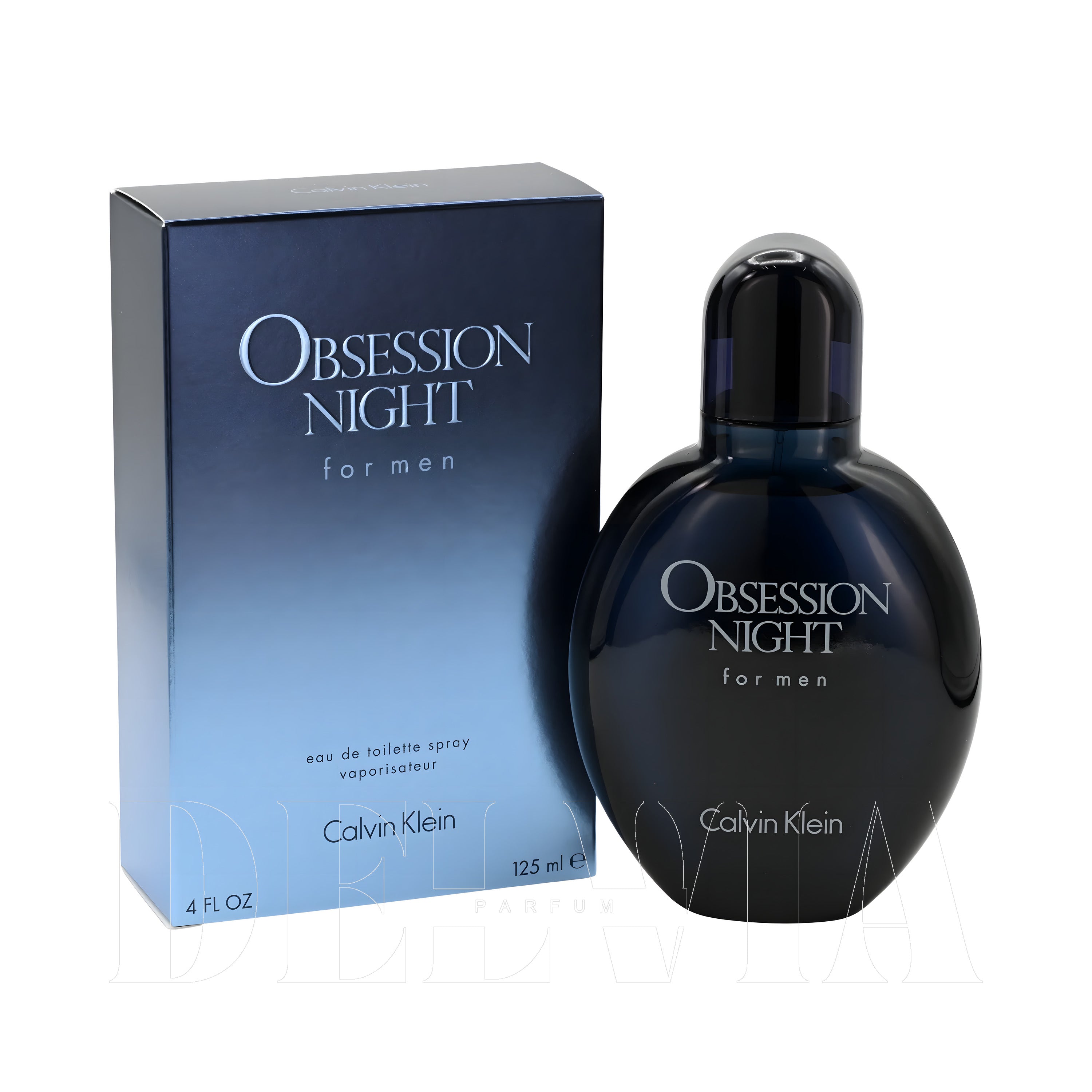 Calvin Klein Obsession Night 2 ml dekant parfüm — kutu ve şişe görseli