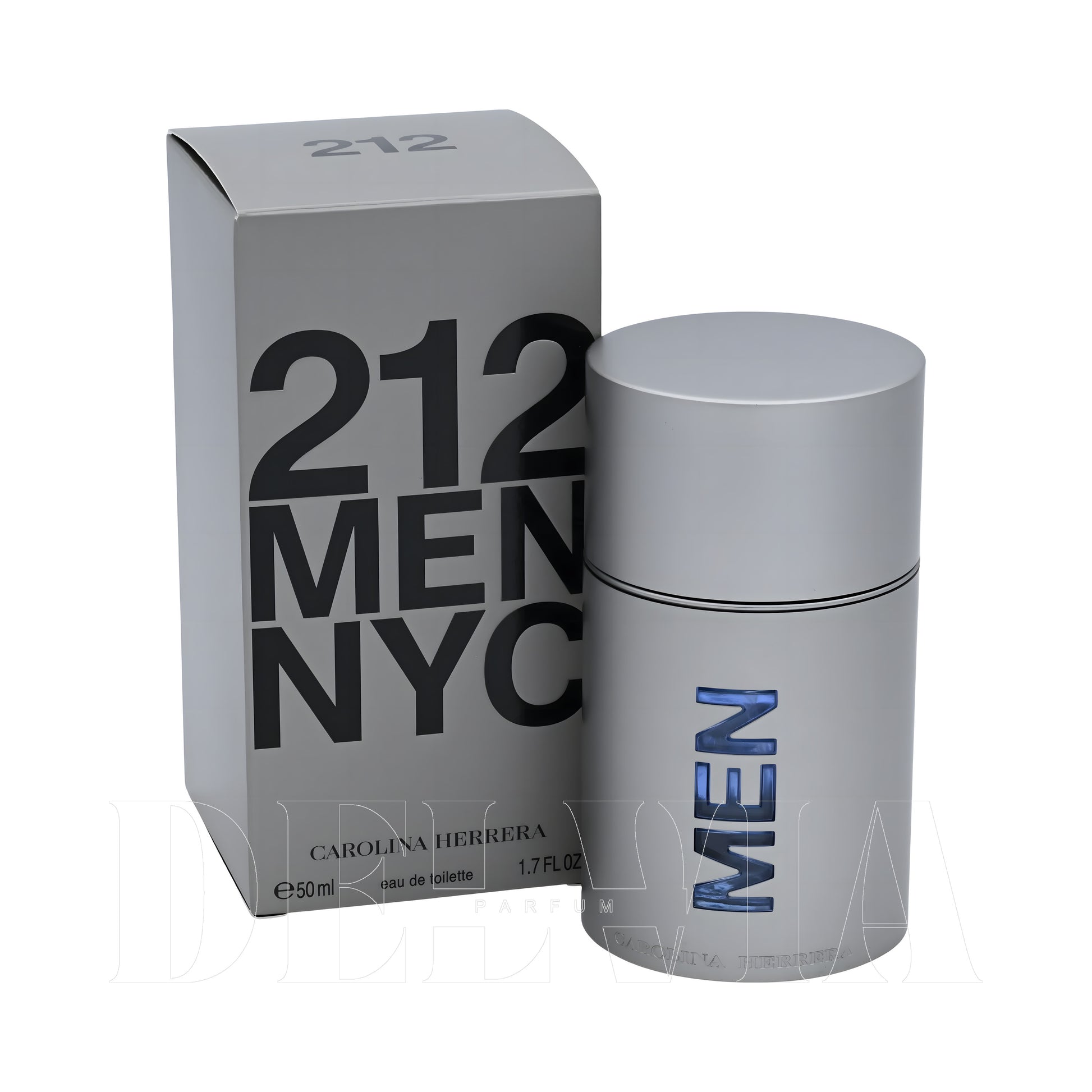 Carolina Herrera 212 Men Nyc 5 ml dekant parfüm — kutu ve şişe görseli