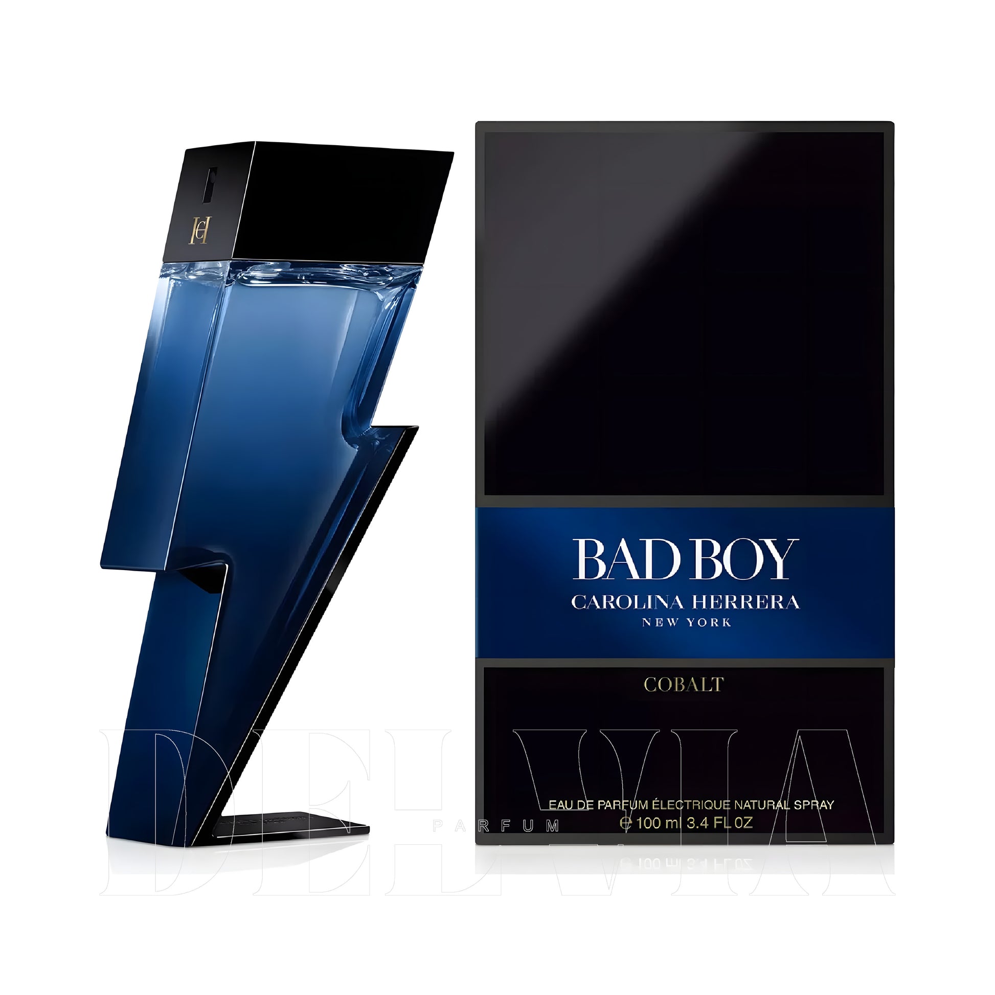 Carolina Herrera Bad Boy Cobalt Kokulu Mum — kutu ve şişe görseli