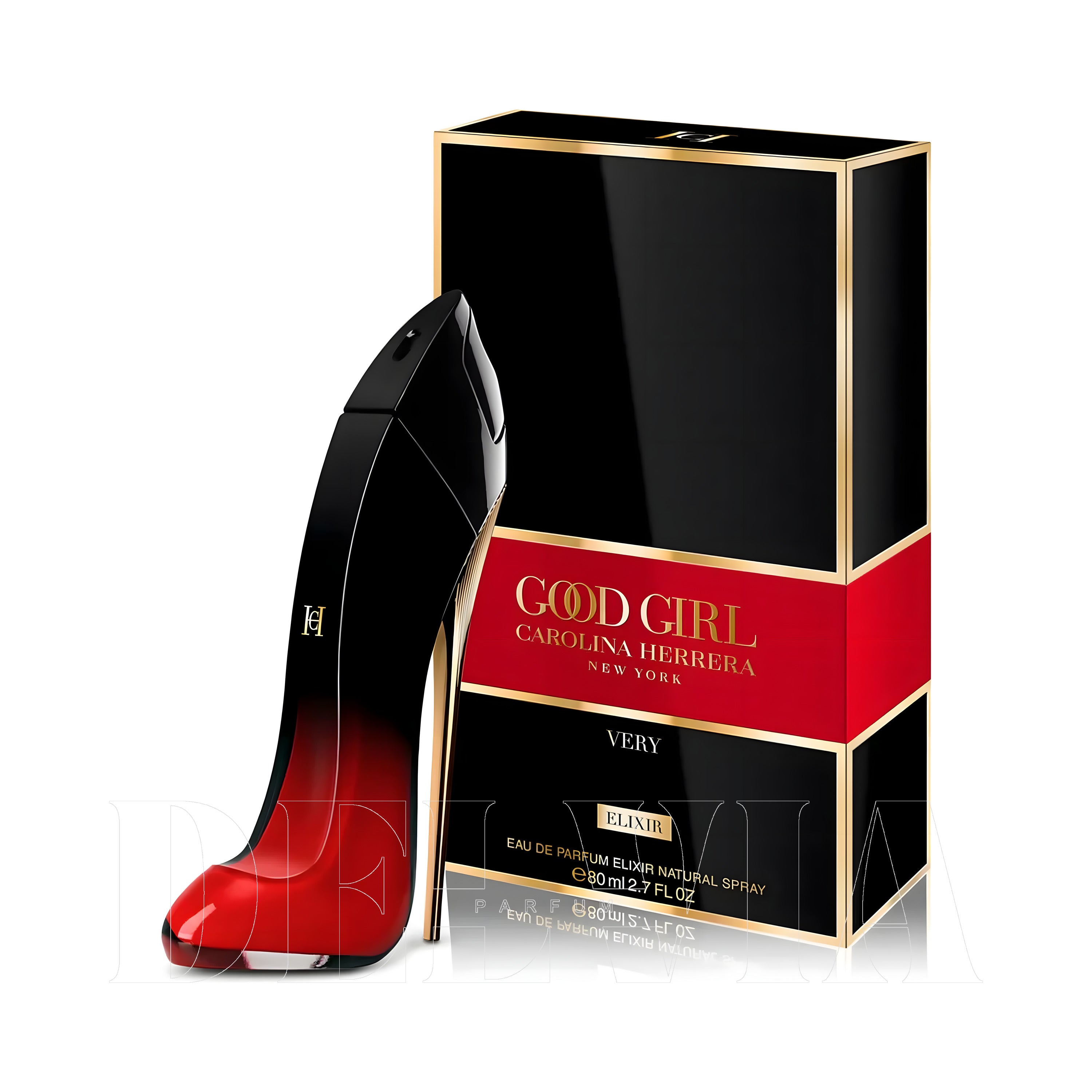Carolina Herrera Very Good Girl Elixir 5 ml dekant parfüm — kutu ve şişe görseli
