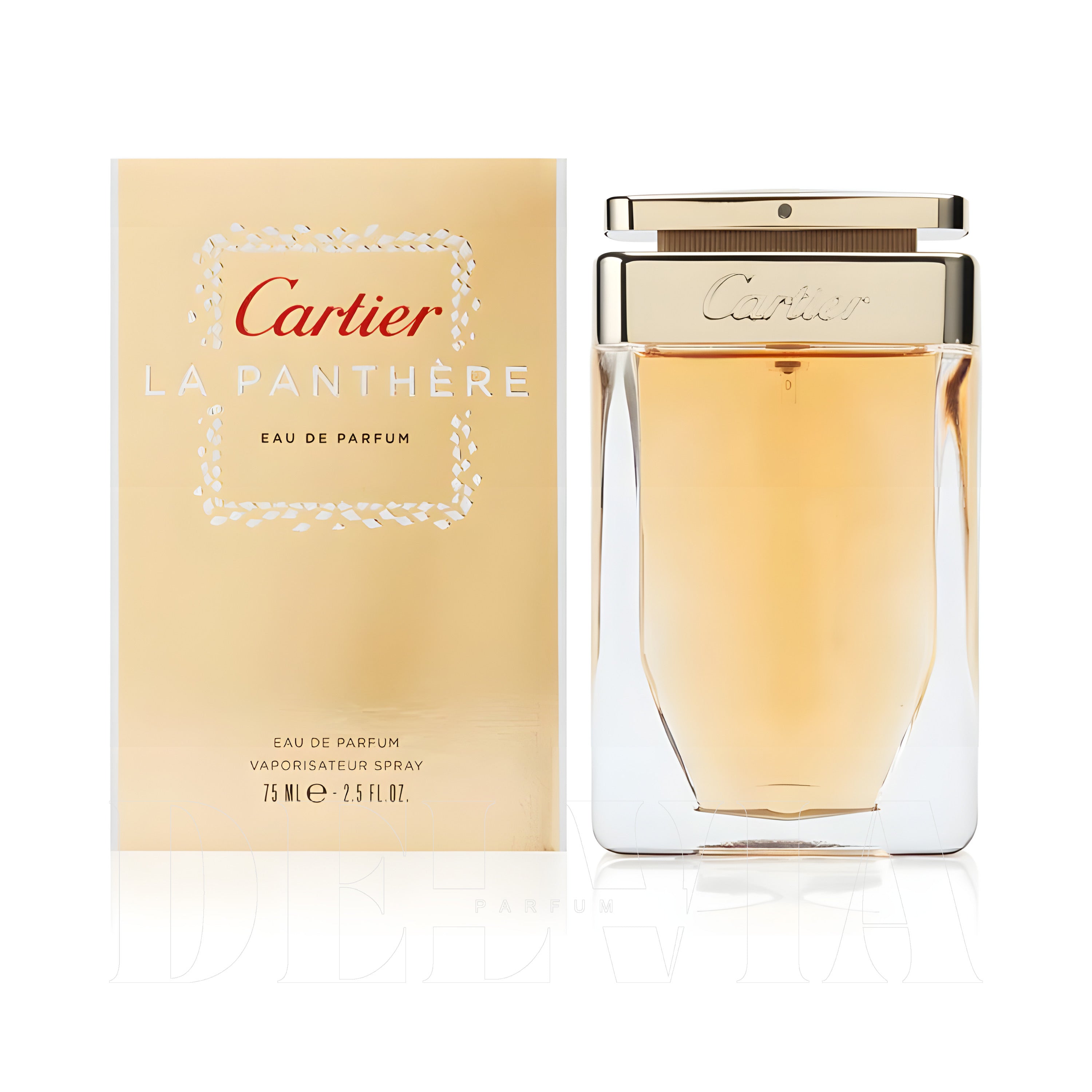 Cartier La Panthere 3 ml dekant parfüm — kutu ve şişe görseli