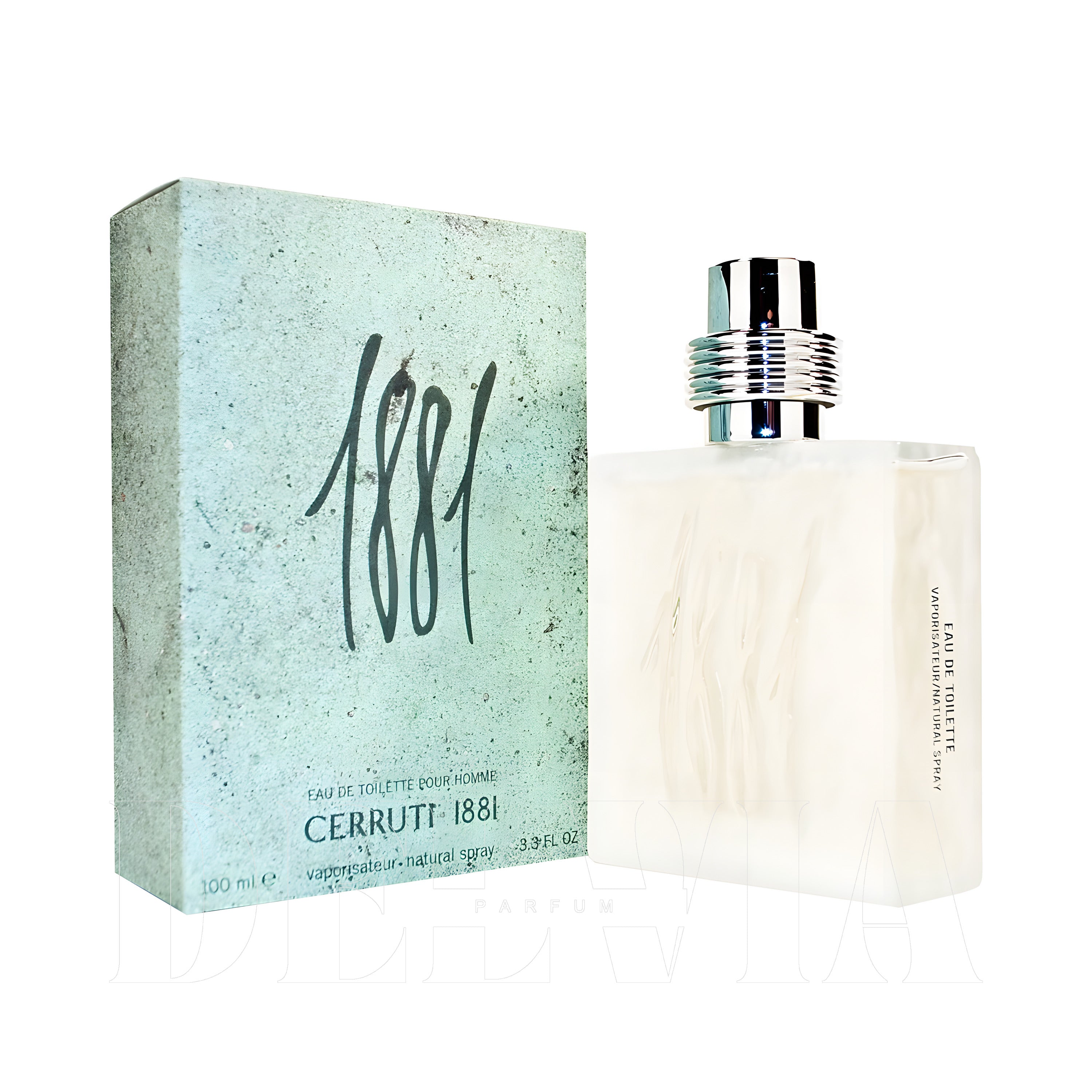 Cerruti 1881 Pour Homme 1 ml dekant parfüm — kutu ve şişe görseli
