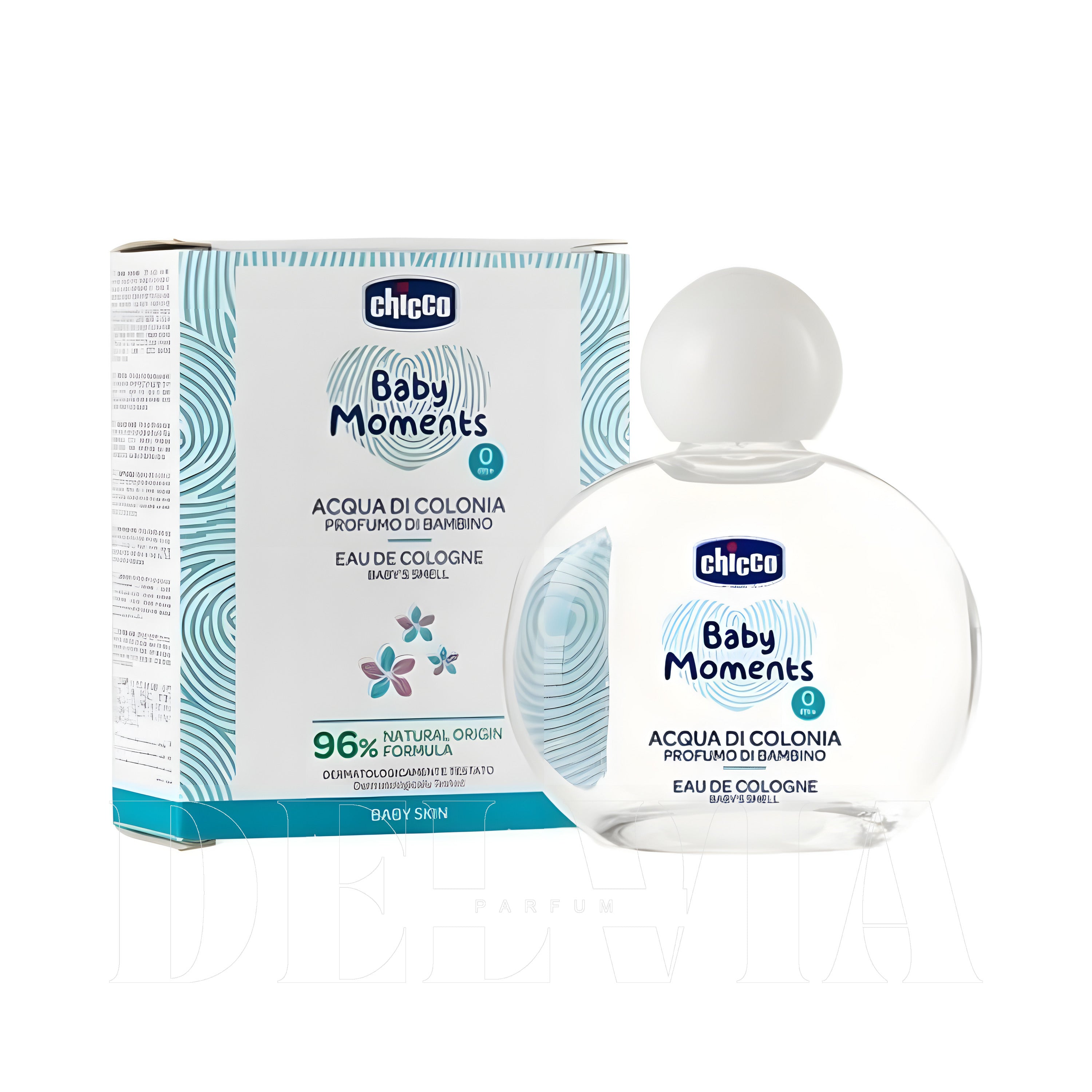 Chicco Baby Moments 5 ml dekant parfüm — kutu ve şişe görseli