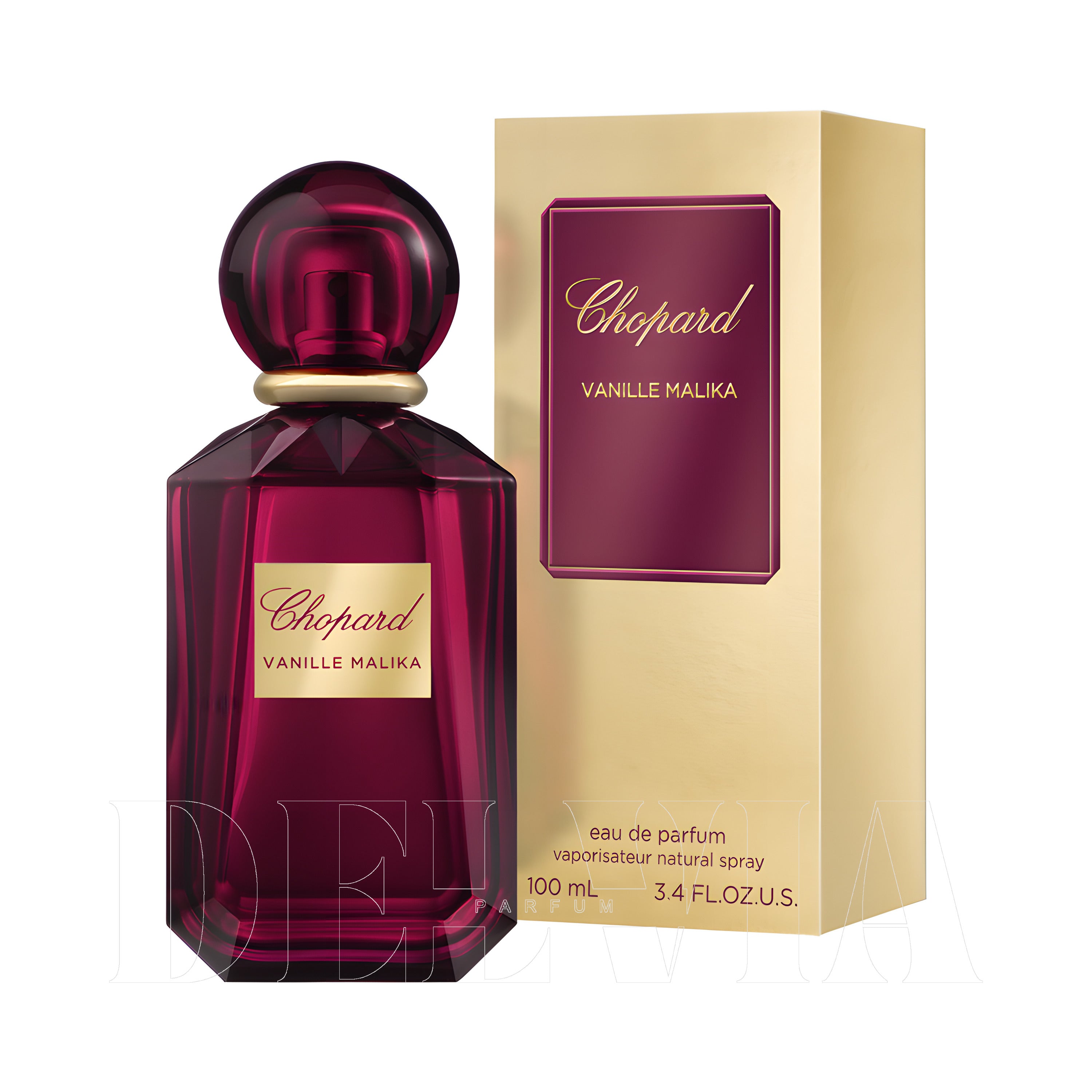 Chopard Imperiale Vanille Malika 2 ml dekant parfüm — kutu ve şişe görseli