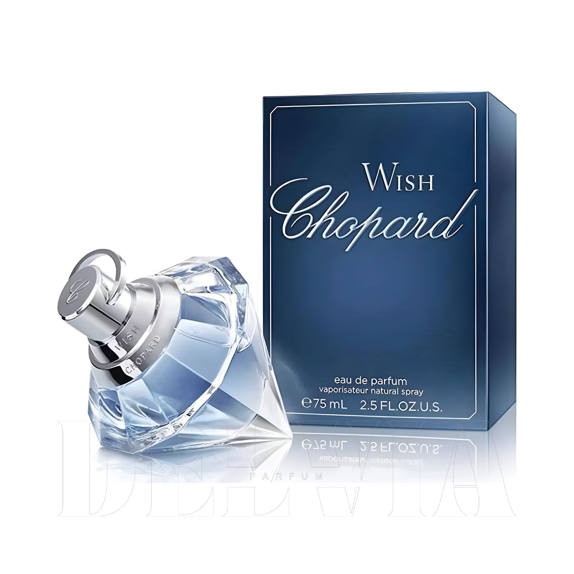 Chopard Wish 10 ml dekant parfüm — kutu ve şişe görseli