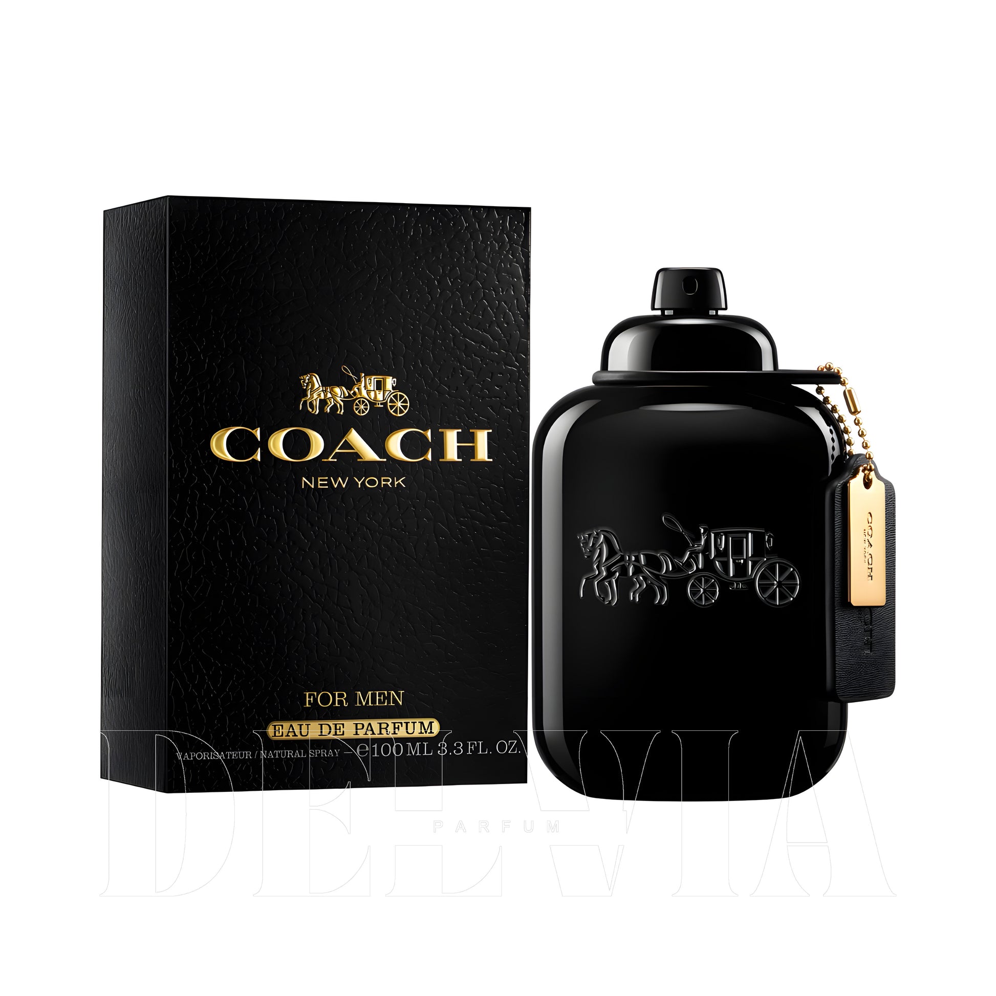 Coach Man 1 ml dekant parfüm — kutu ve şişe görseli