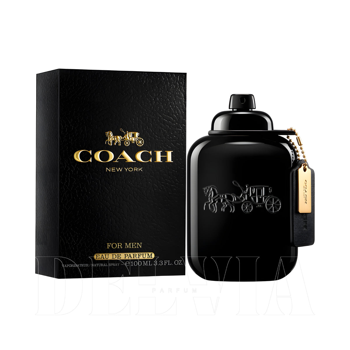 Coach Man 2 ml dekant parfüm — kutu ve şişe görseli