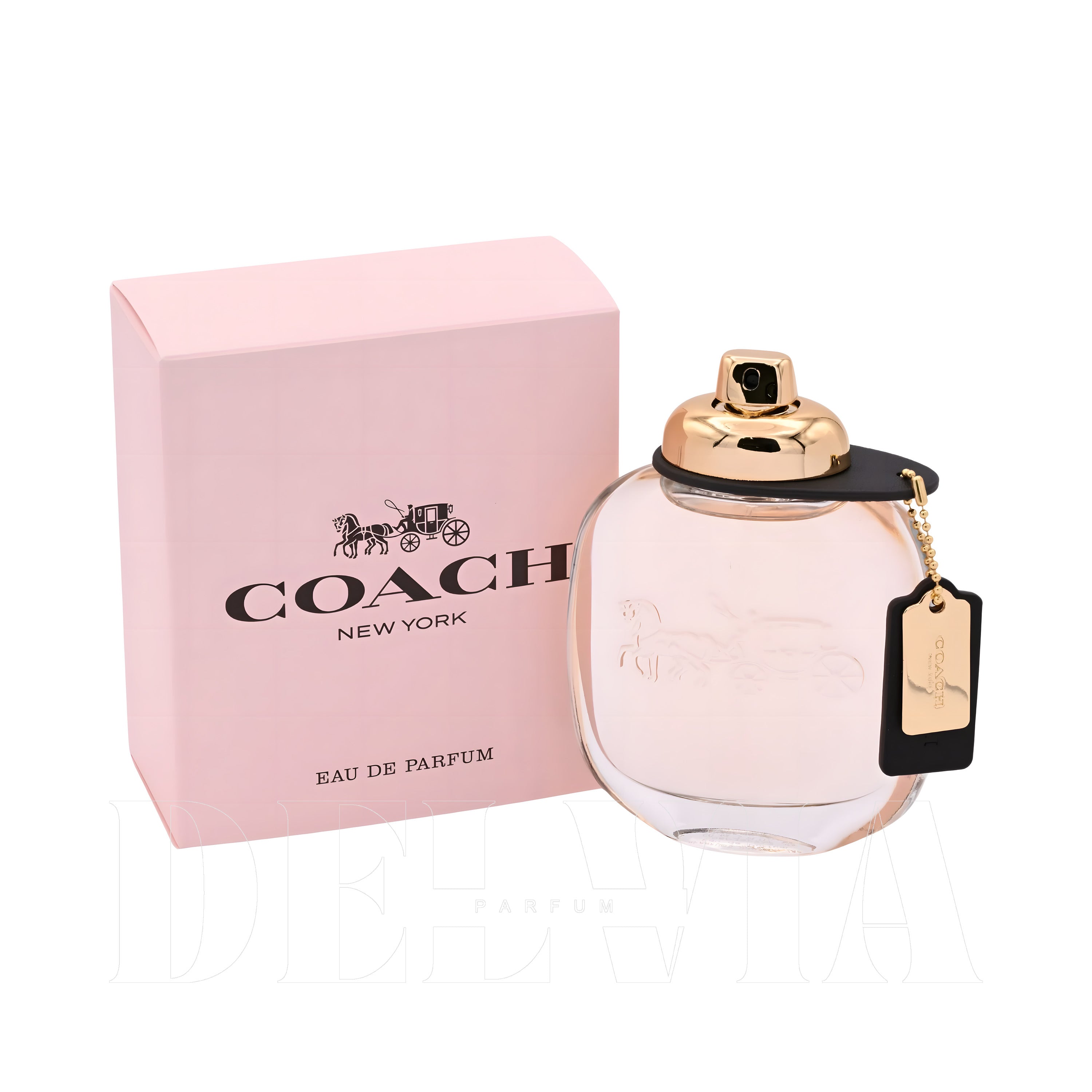 Coach New York 5 ml dekant parfüm — kutu ve şişe görseli