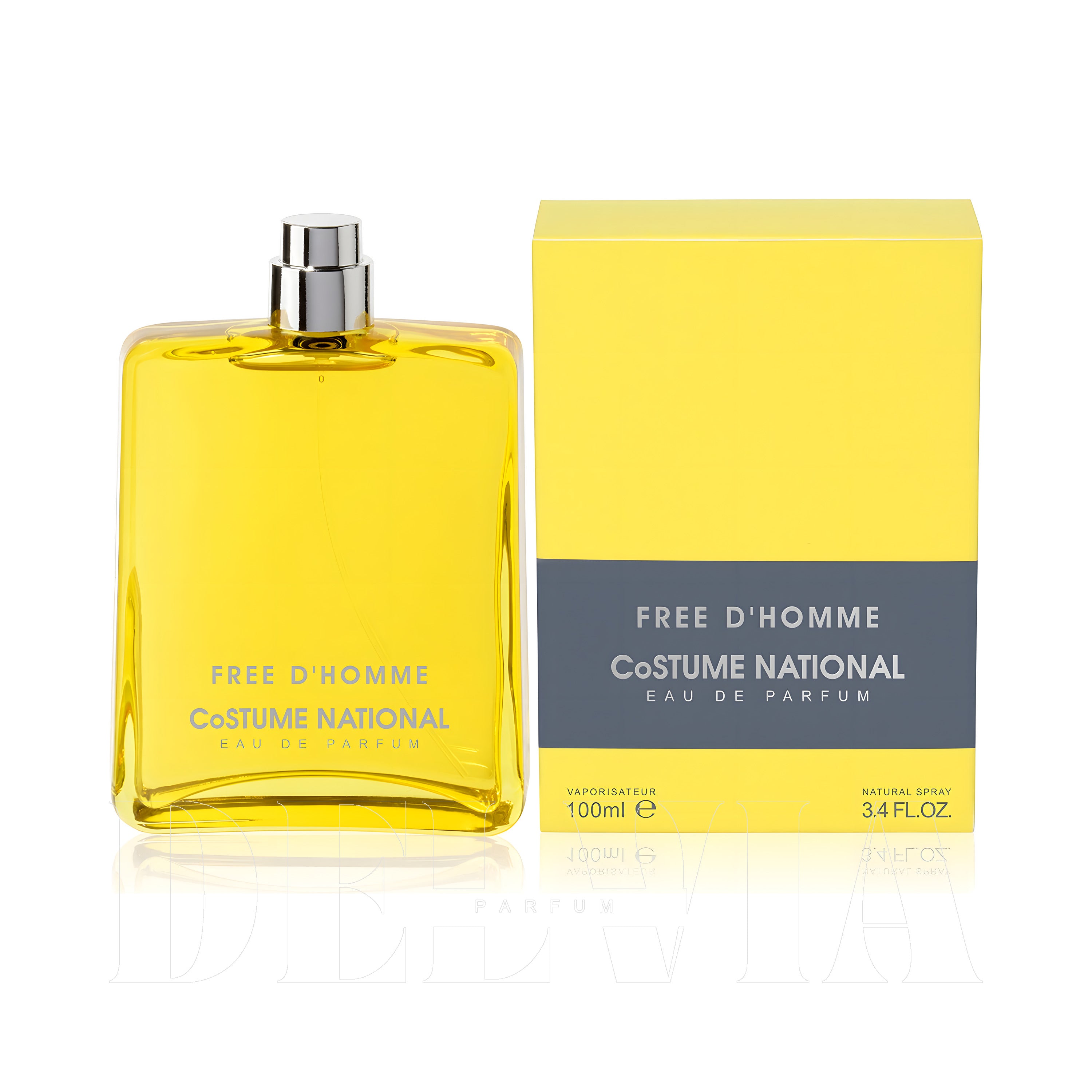 Costume National Free D Homme Katı Parfum — kutu ve şişe görseli