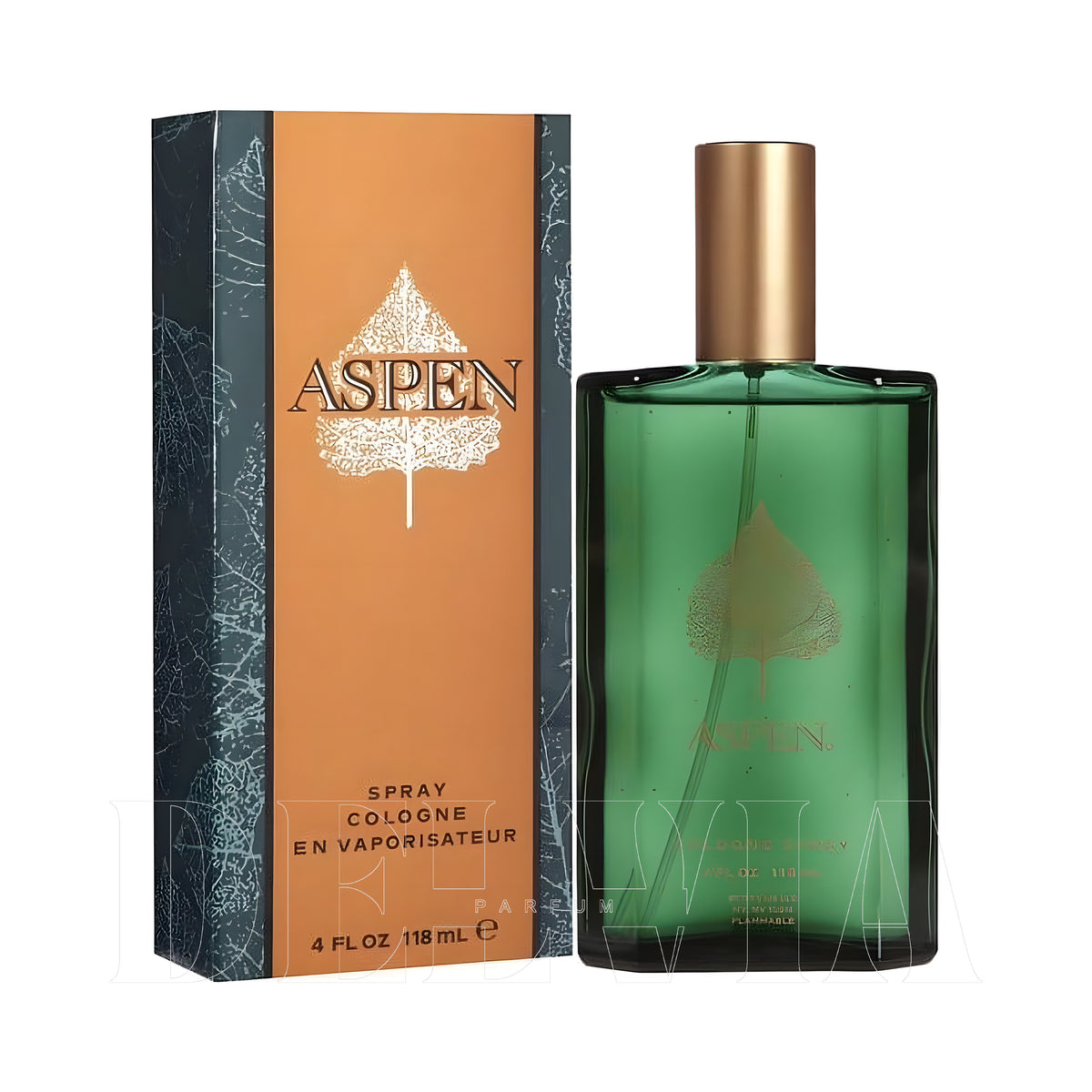 Coty Aspen Man Eau De Cologne 15 ml dekant parfüm — kutu ve şişe görseli