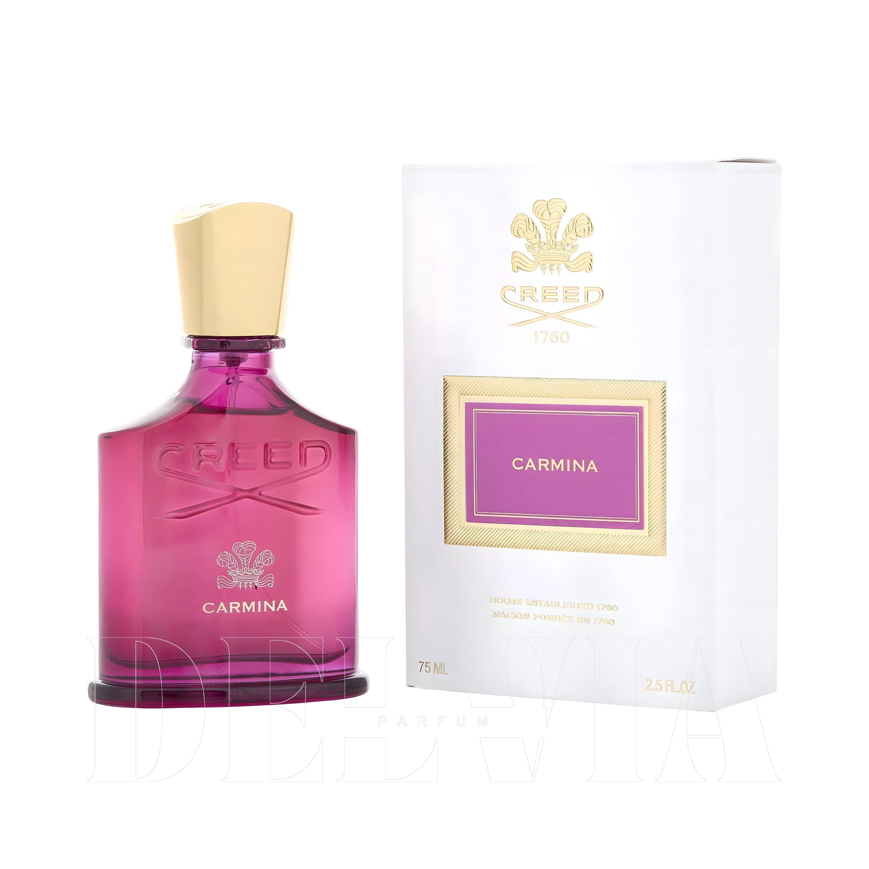Creed Carmina Unisex 2 ml dekant parfüm — kutu ve şişe görseli