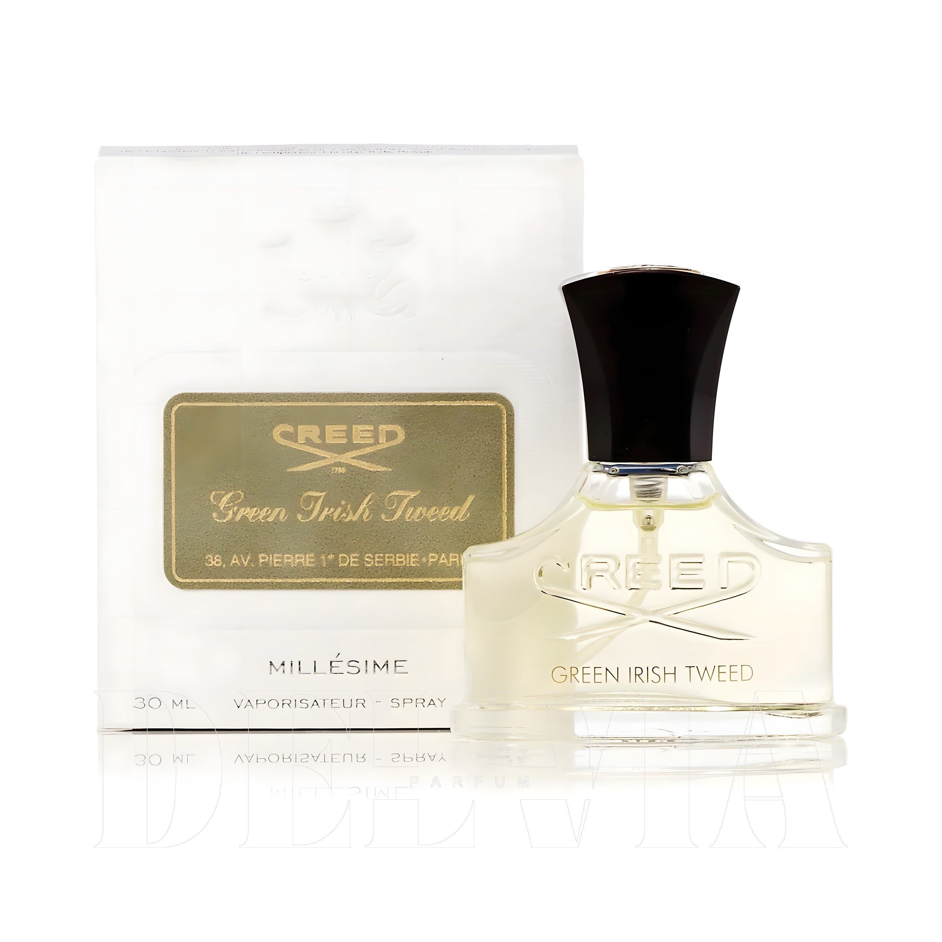Creed Green Irish Tweed 8 ml dekant parfüm — kutu ve şişe görseli