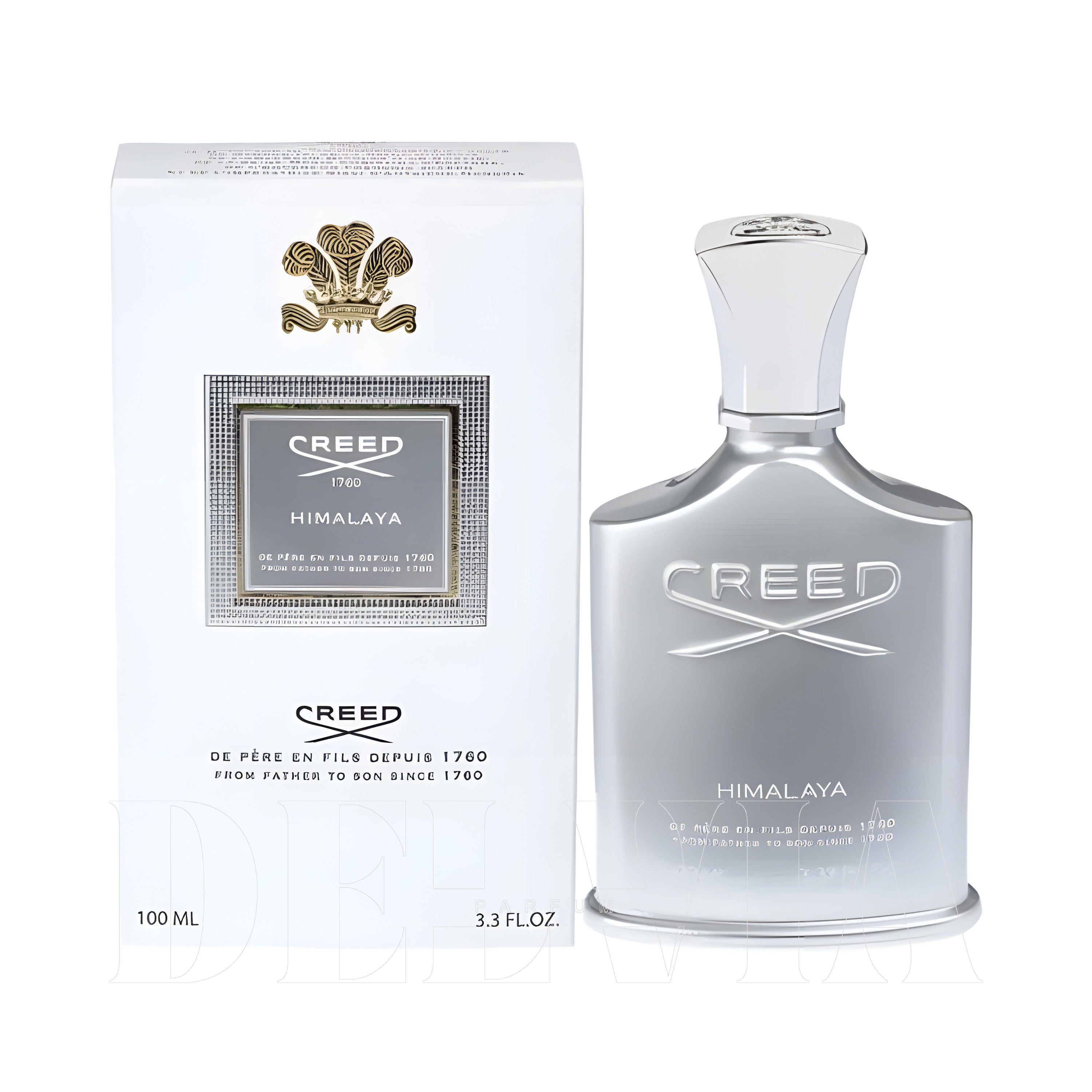 Creed Himalaya 2 ml dekant parfüm — kutu ve şişe görseli