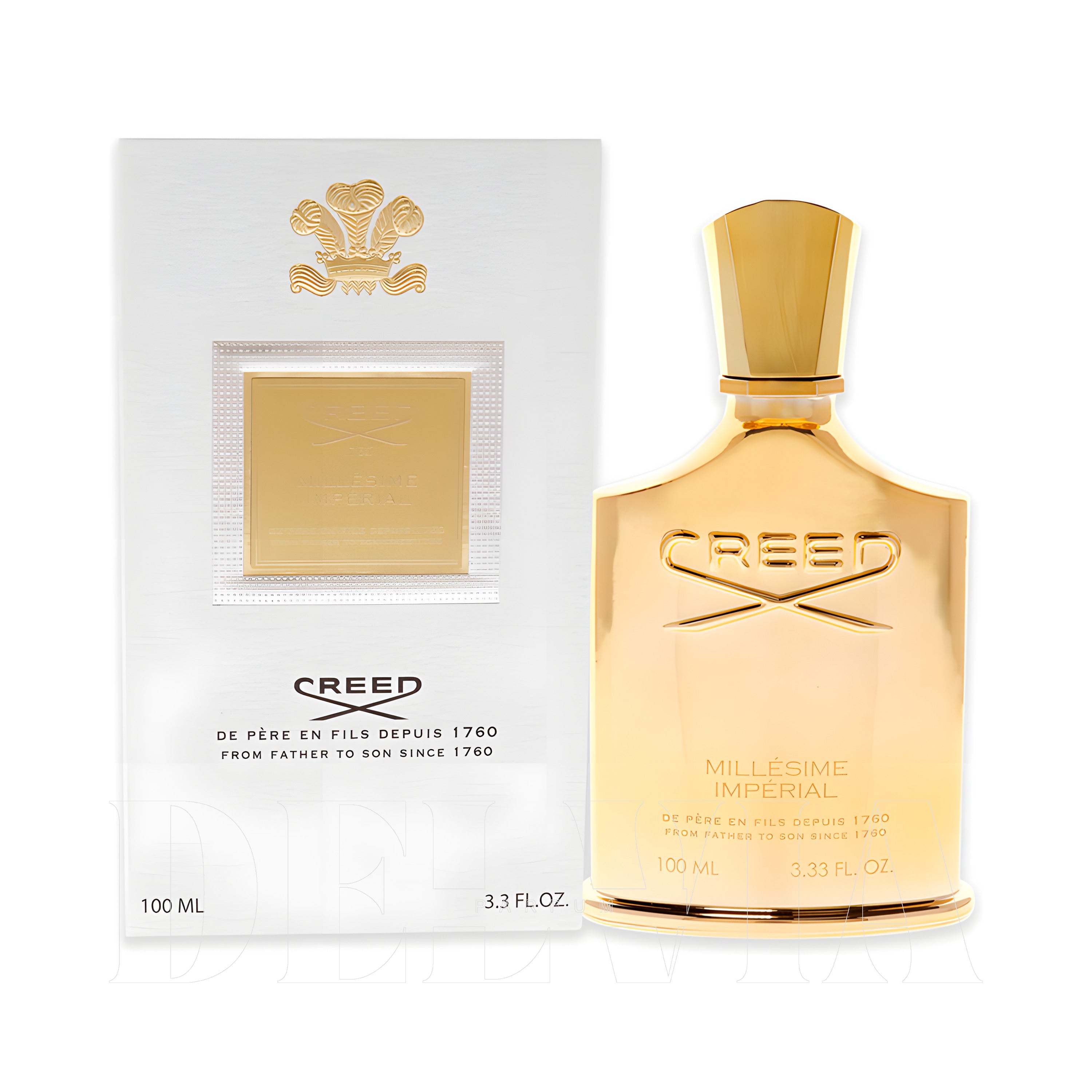 Creed Millesime Imperial 3 ml dekant parfüm — kutu ve şişe görseli