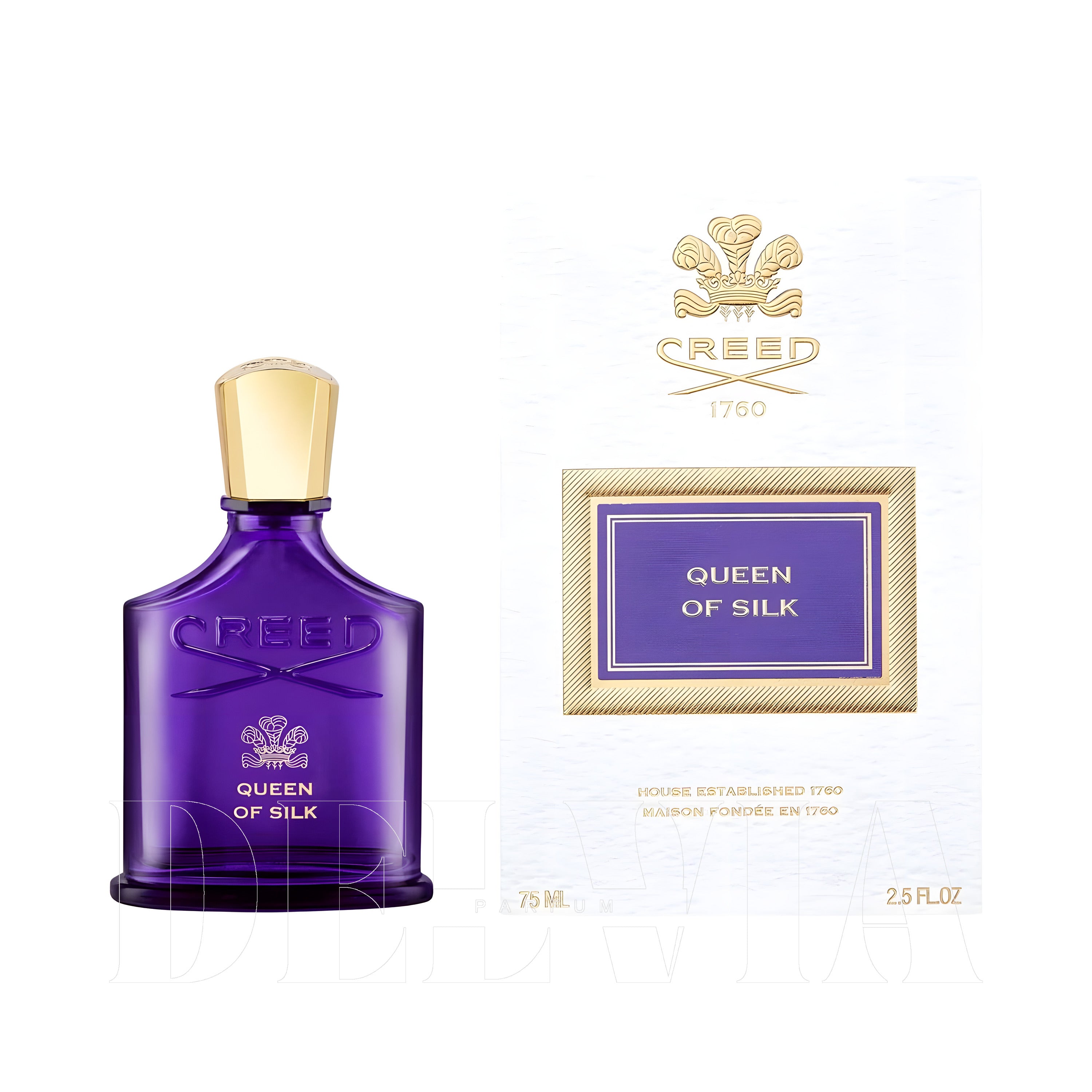 Creed Queen Of Silk 2 ml dekant parfüm — kutu ve şişe görseli
