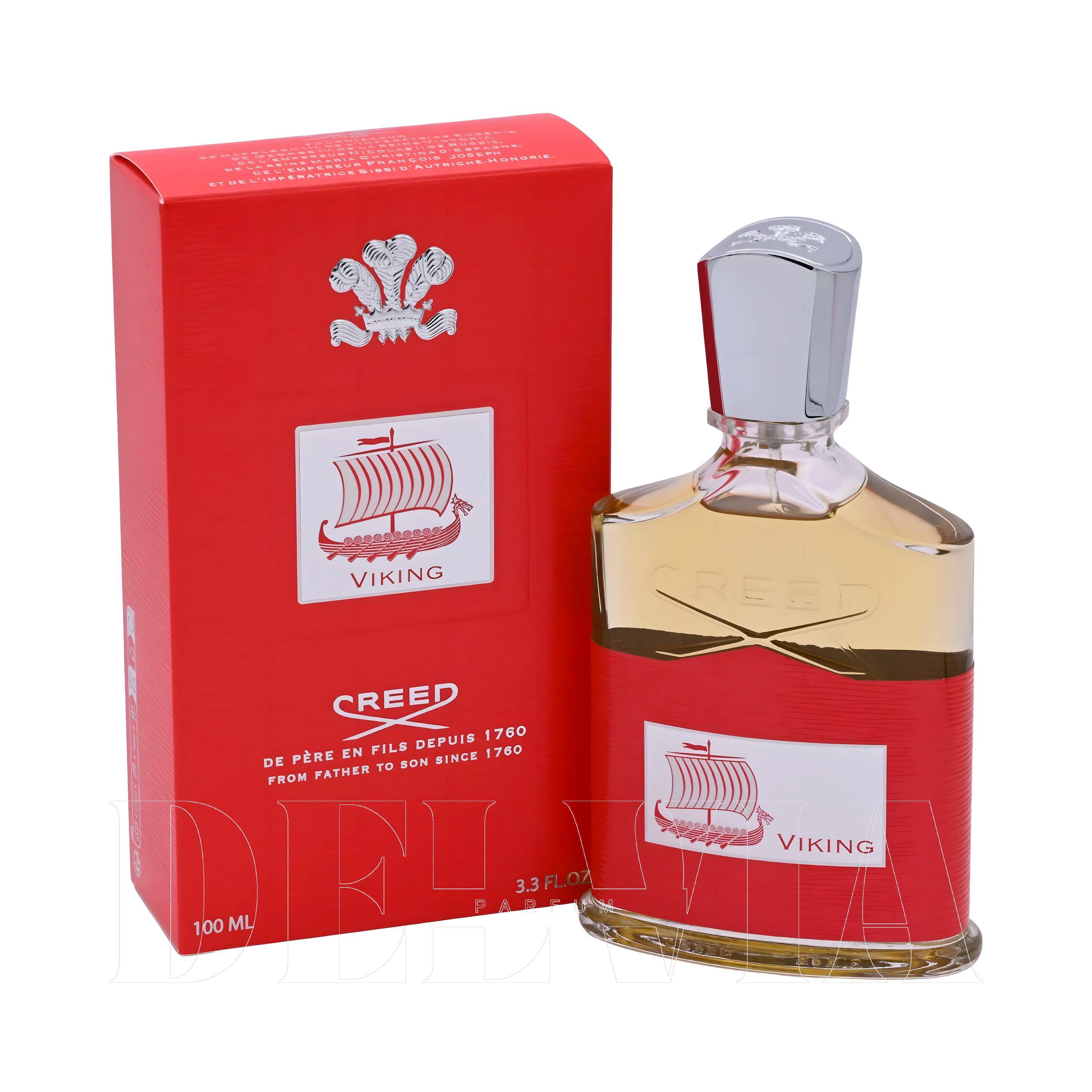 Creed Viking 30 ml dekant parfüm — kutu ve şişe görseli