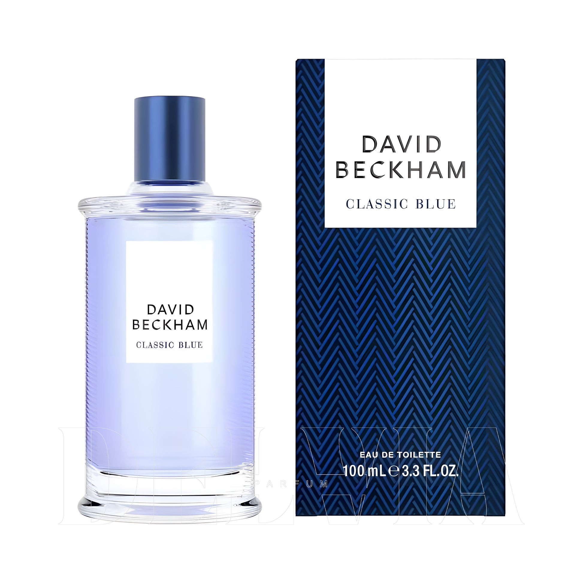 David Beckham Classic Blue 8 Ml dekant parfüm Parfum — kutu ve şişe görseli