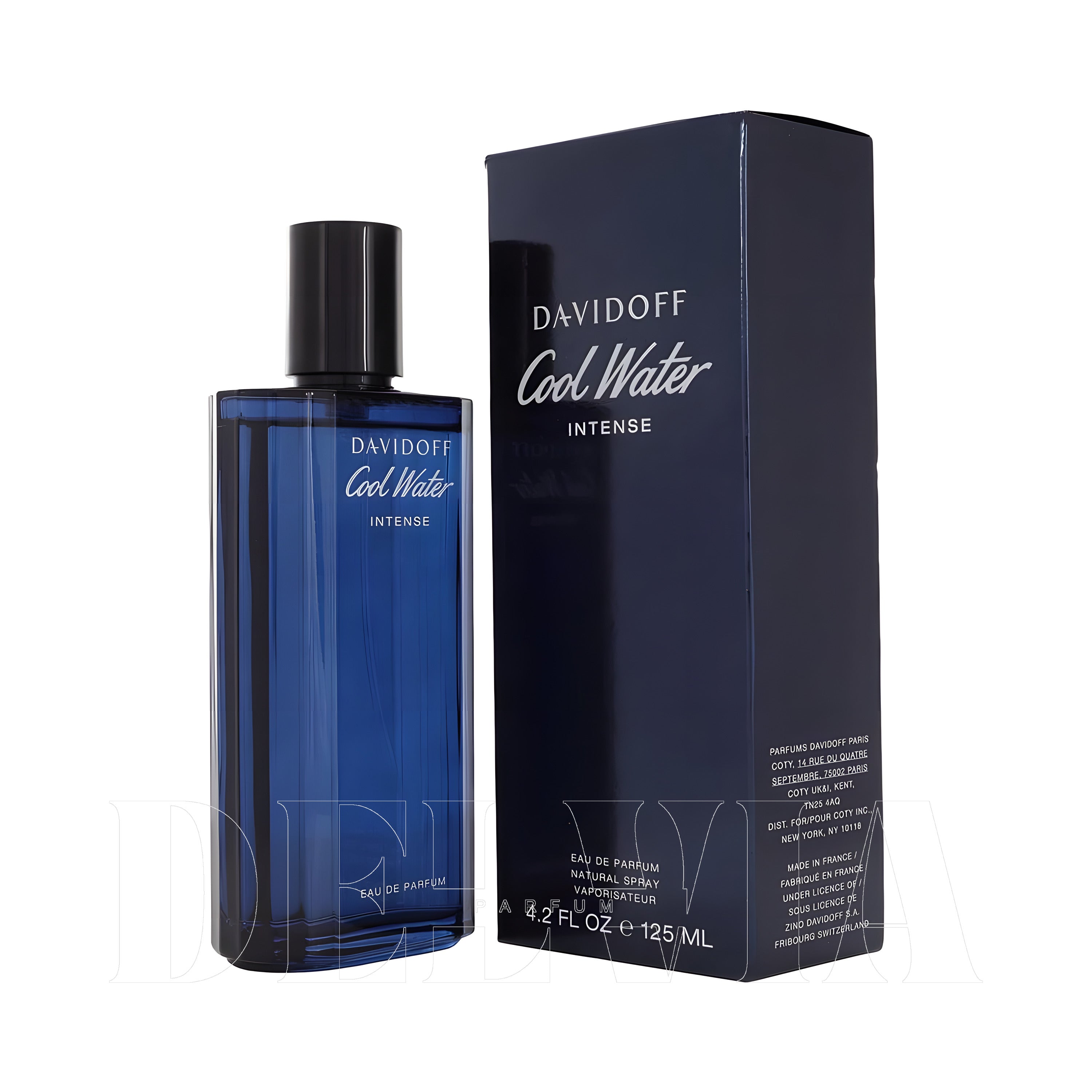 Davidoff Cool Water Intense 2 ml dekant parfüm — kutu ve şişe görseli