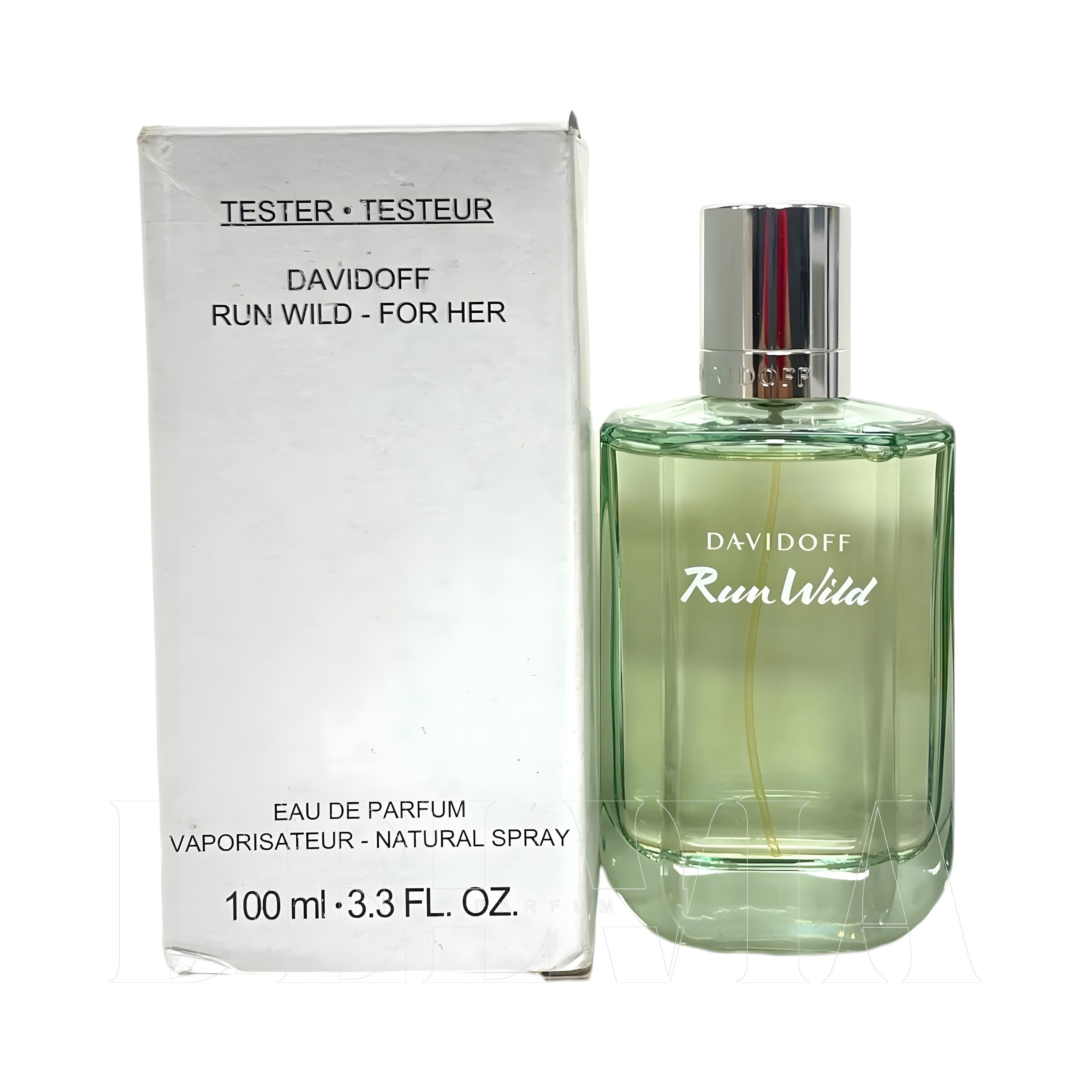 Davidoff Run Wild For Her 10 ml dekant parfüm — kutu ve şişe görseli