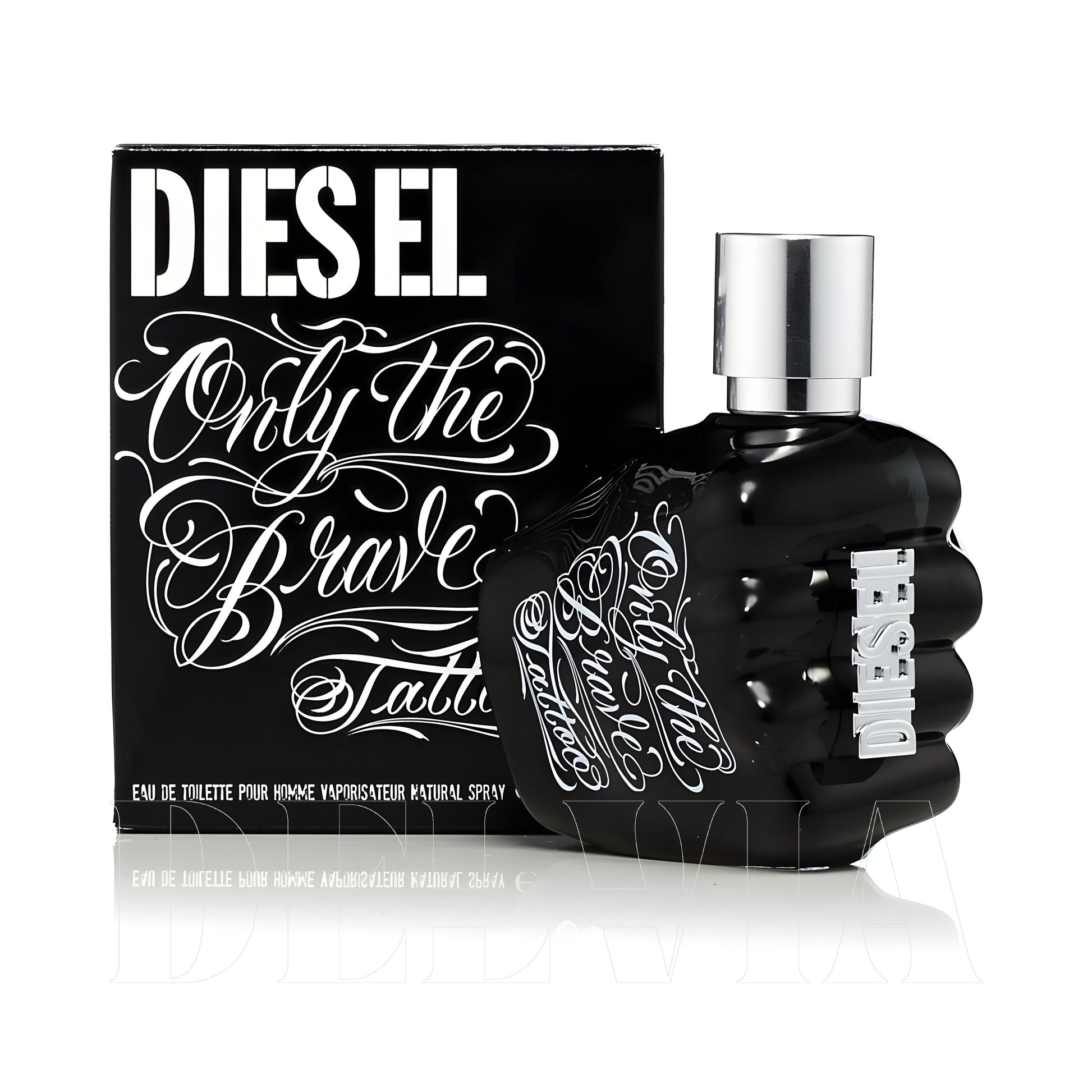 Diesel Only The Brave Tattoo 2 ml dekant parfüm — kutu ve şişe görseli