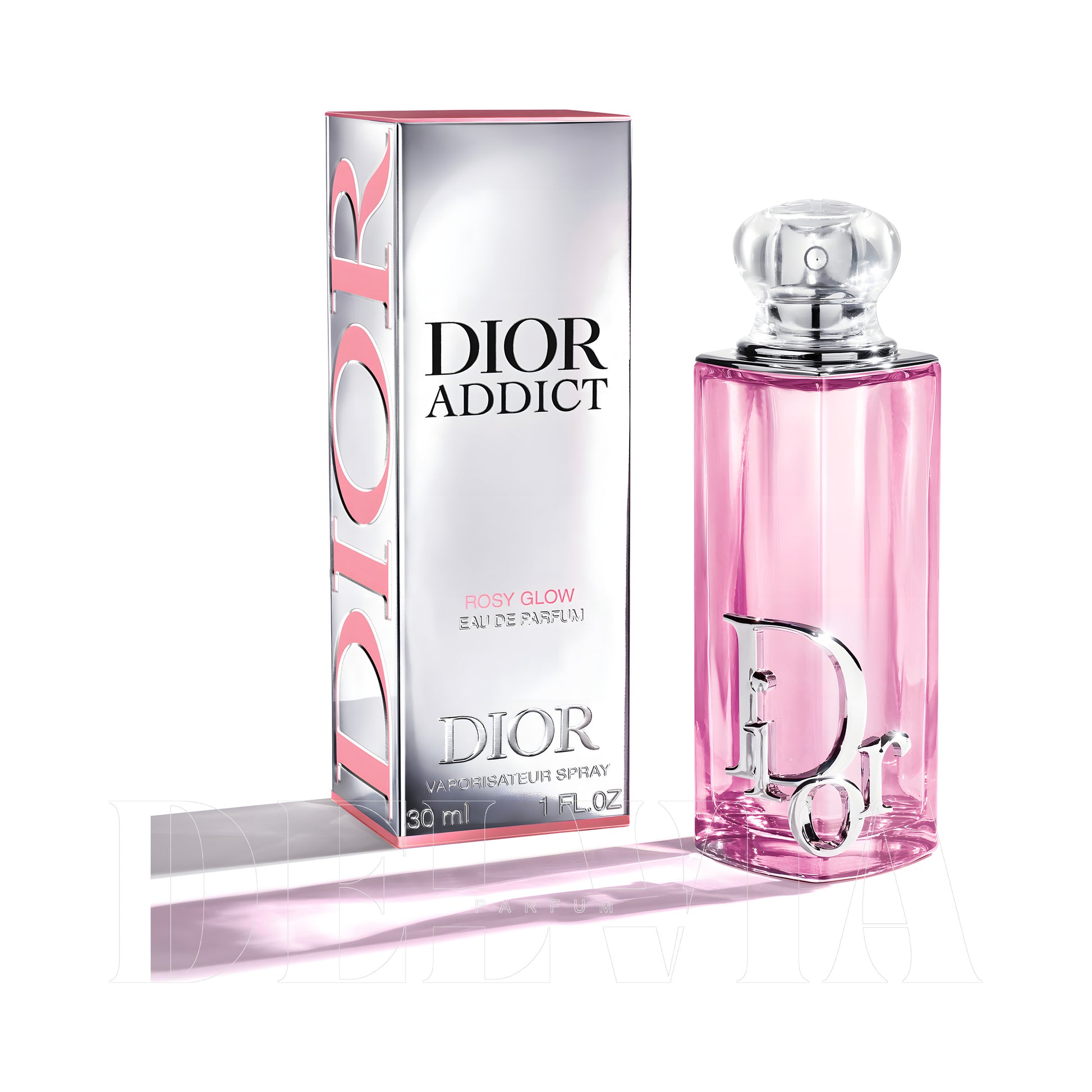 Dior Addict Rosy Glow 10 ml dekant parfüm — kutu ve şişe görseli
