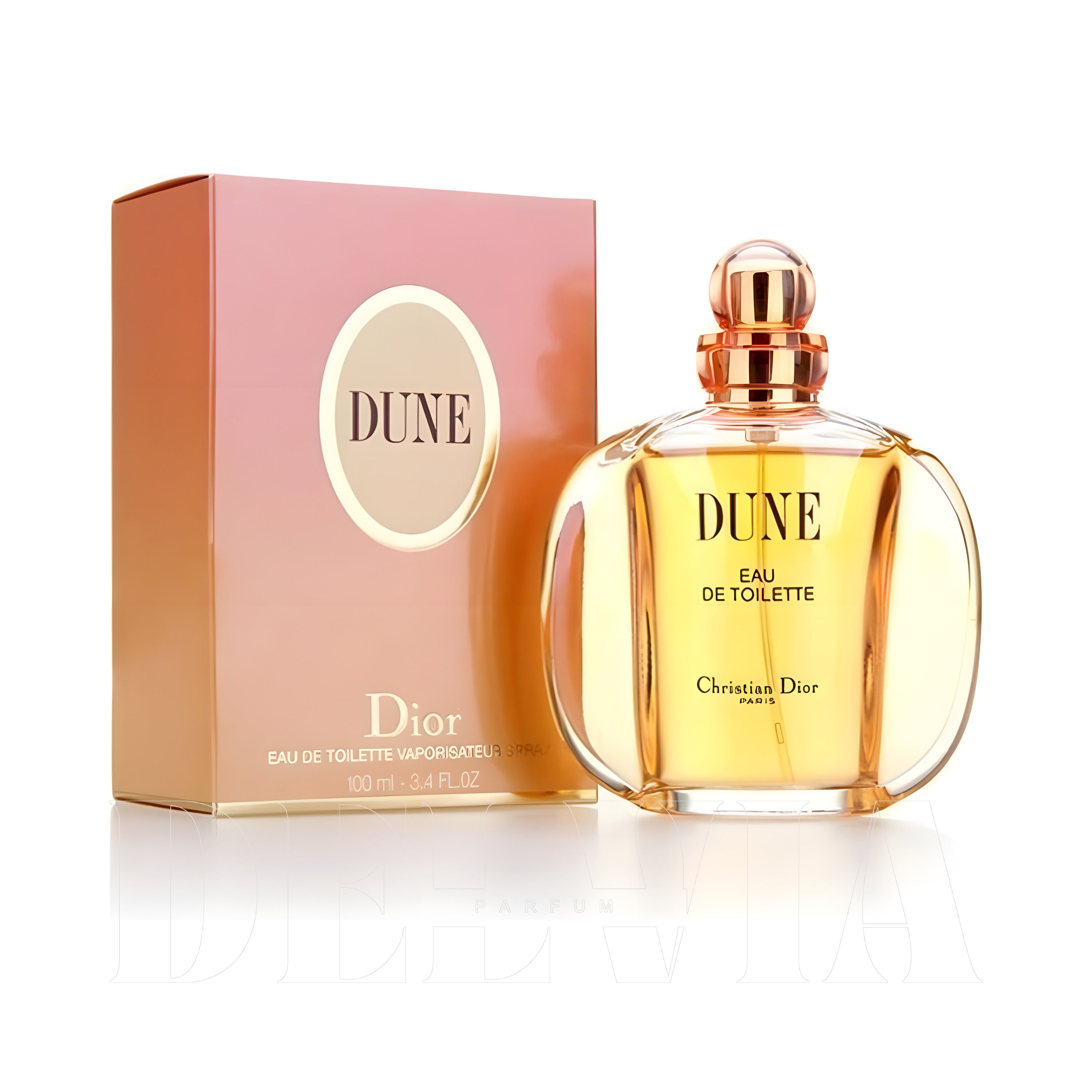 Dior Dune 8 ml dekant parfüm — kutu ve şişe görseli