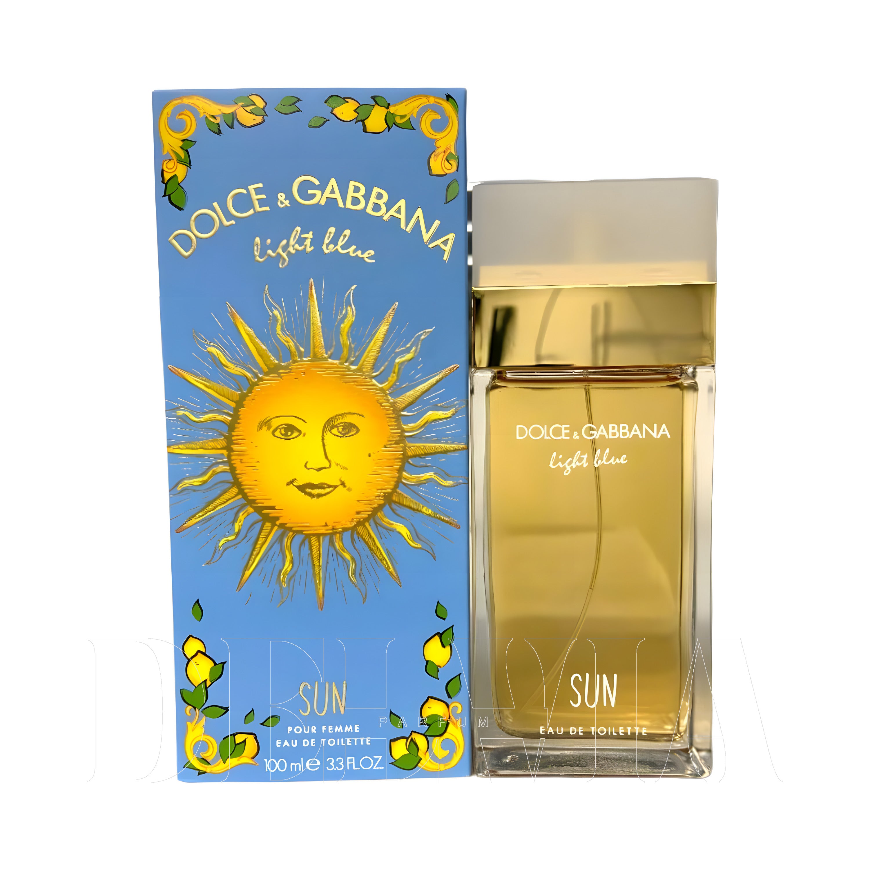 Dolce Gabbana Light Blue Sun Kokulu Mum — kutu ve şişe görseli