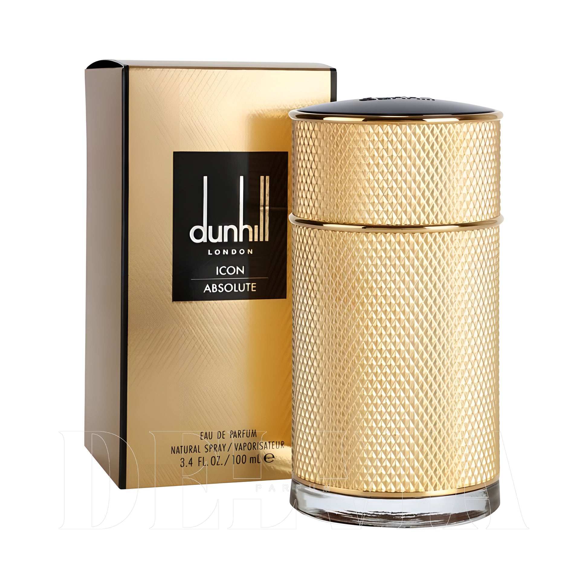 Dunhill Icon Absolute 8 ml dekant parfüm — kutu ve şişe görseli