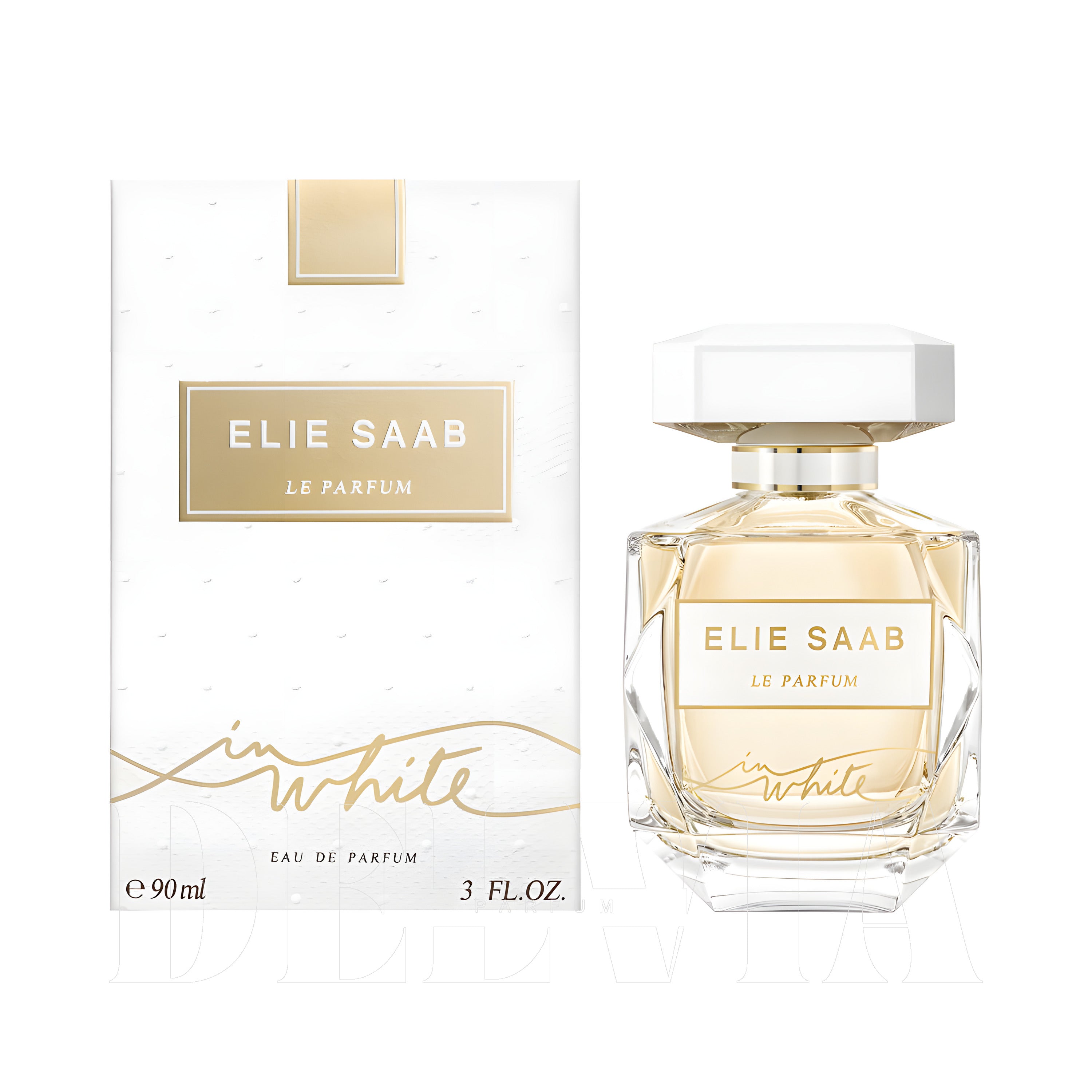 Elie Saab Le Parfum In White 2 ml dekant parfüm — kutu ve şişe görseli