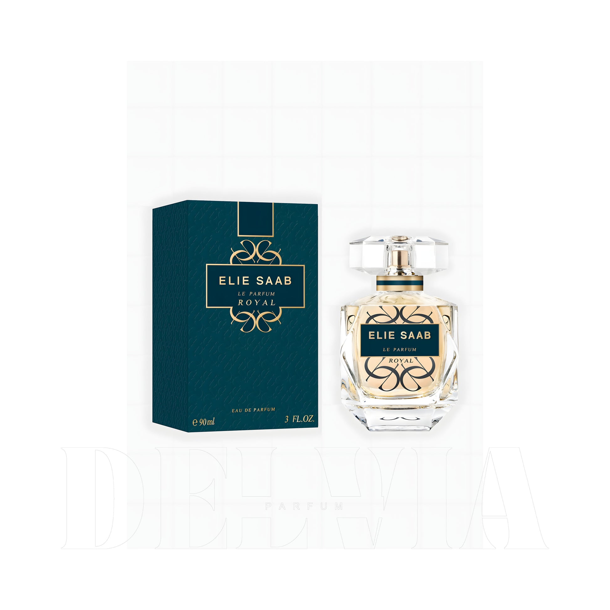 Elie Saab Le Parfum Royal 8 ml dekant parfüm — kutu ve şişe görseli